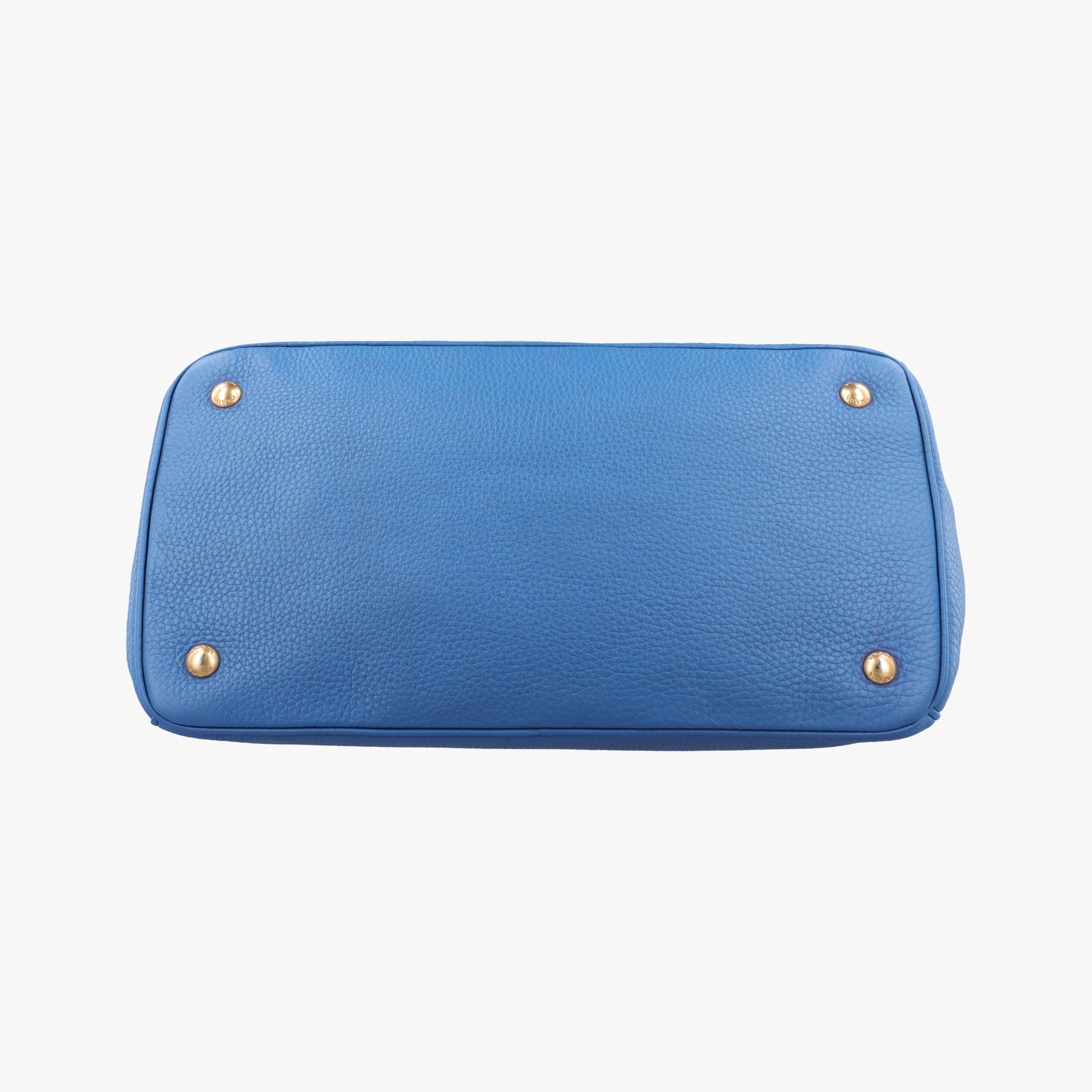 Pre-owned Prada Shopping Tote Blue Leather BN2579 shoulderbag | stylenewstar