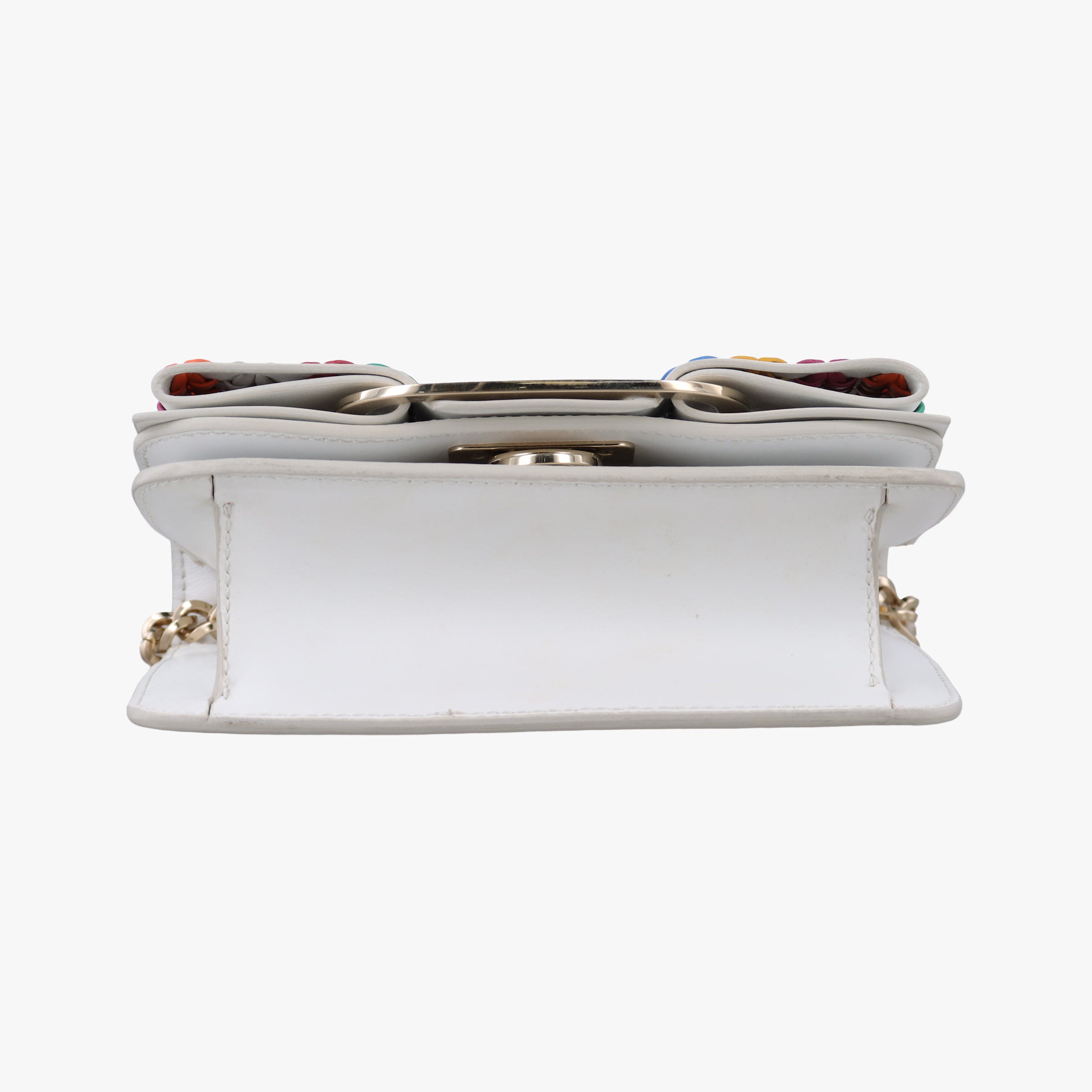 Pre-owned Ferragamo Viva White×multicolor Leather  shoulderbag | stylenewstar