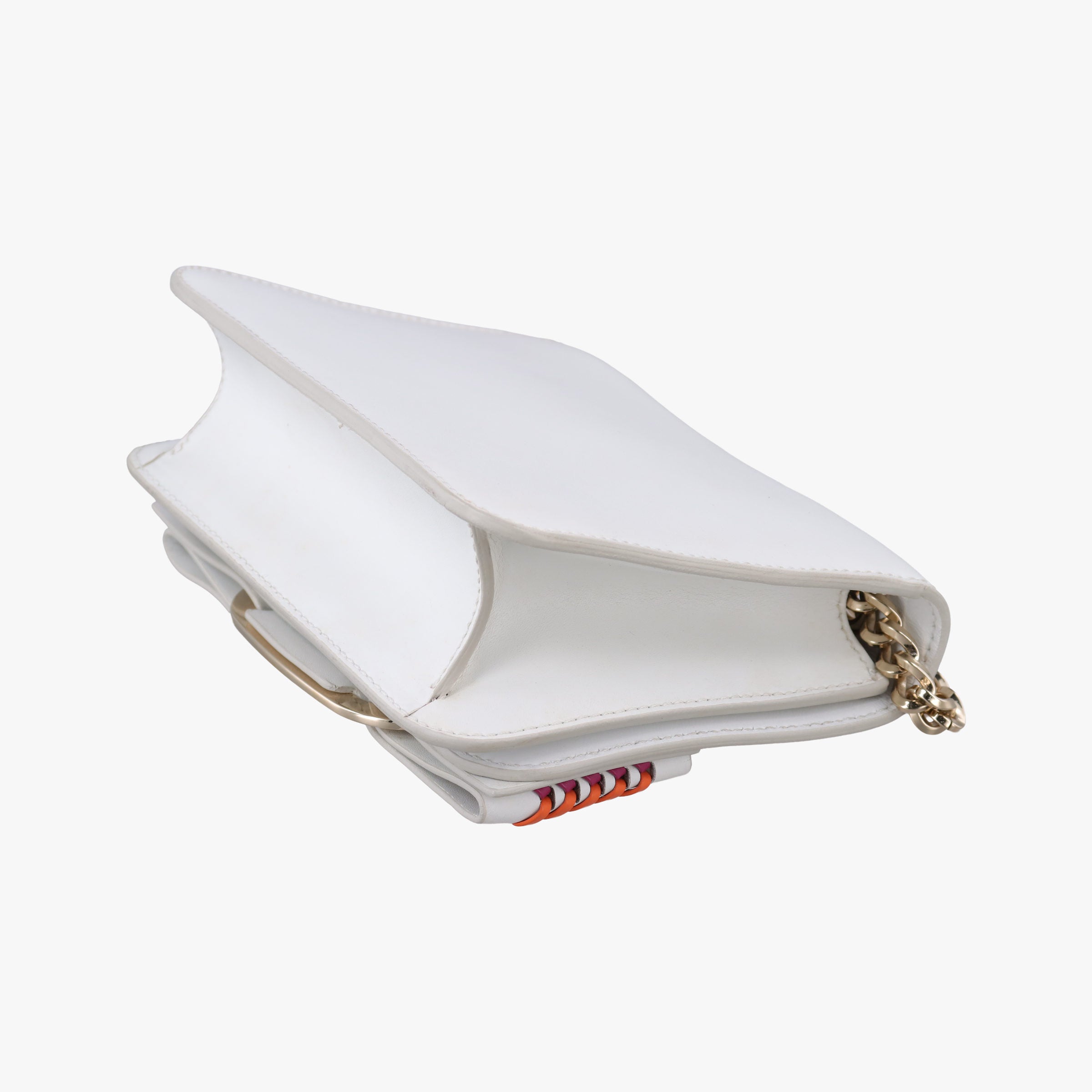 Pre-owned Ferragamo Viva White×multicolor Leather  shoulderbag | stylenewstar