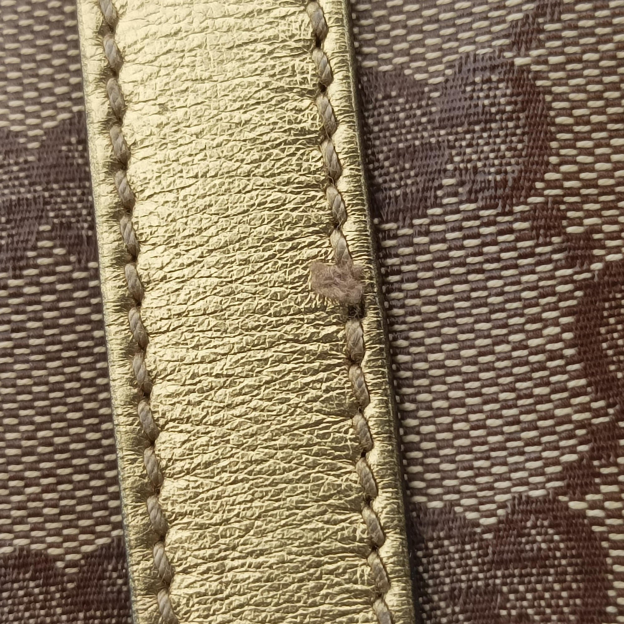 Pre-owned Gucci GG Plus GG Supreme Brown×golden PVC coated canvas×leather 193604 handbag | stylenewstar