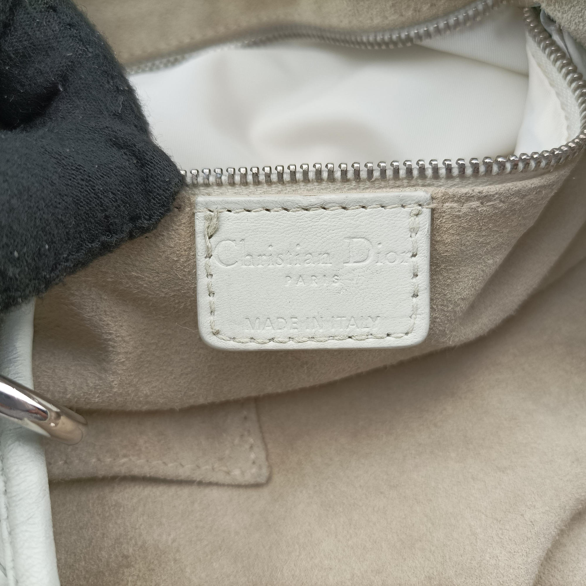 Secondhand Christian Dior Soft Lady Dior hobo White lambskin  shoulderbag | stylenewstar