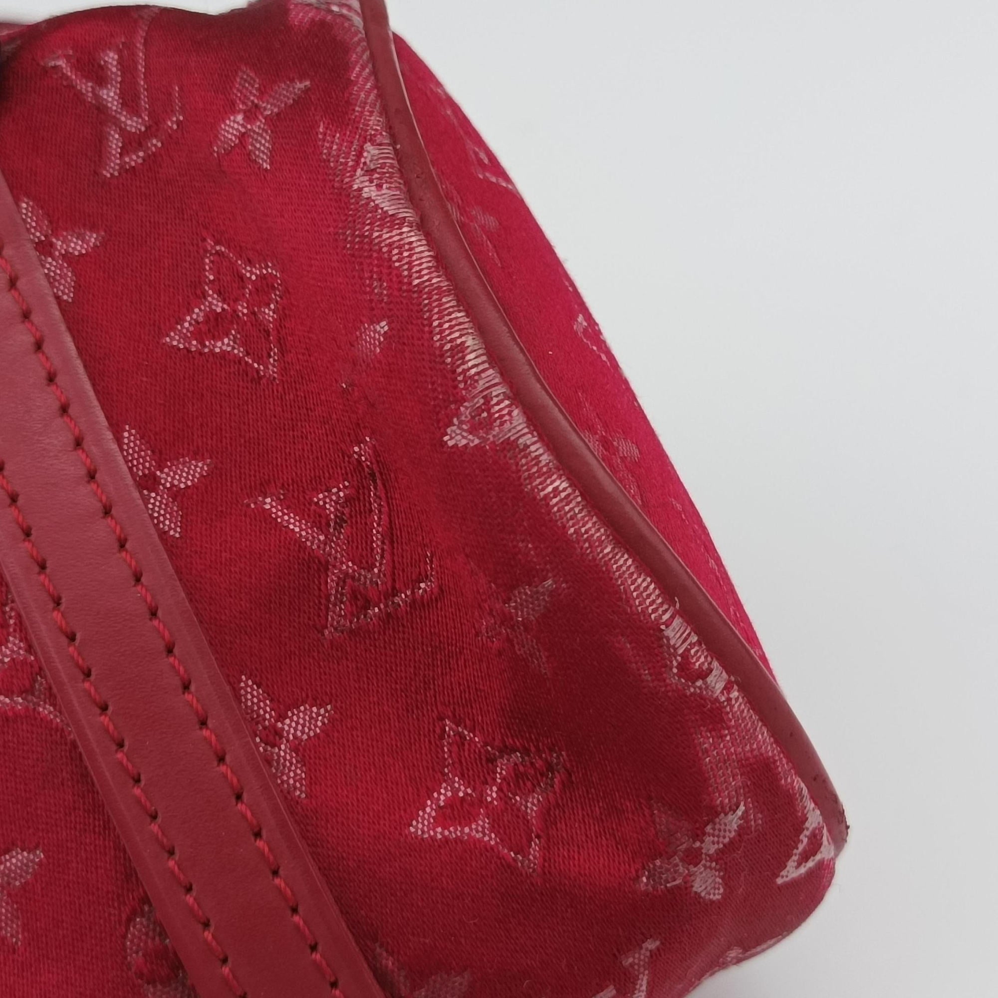 Secondhand Louis Vuitton Little Papillon Red Monogram Satin M92353 shoulderbag | stylenewstar