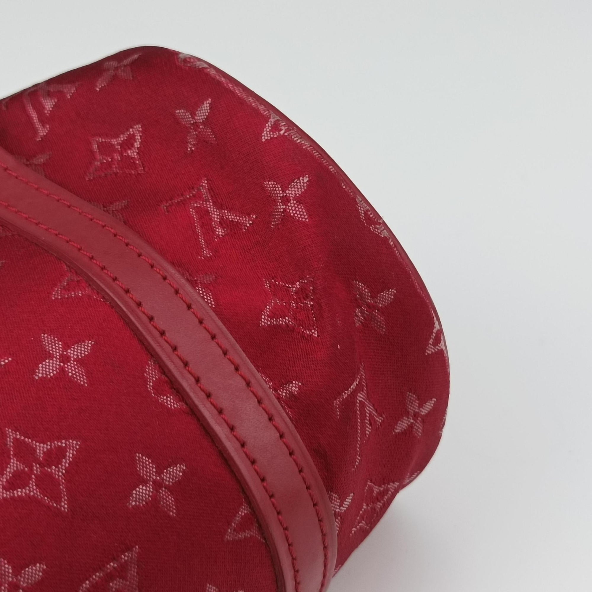 Secondhand Louis Vuitton Little Papillon Red Monogram Satin M92353 shoulderbag | stylenewstar