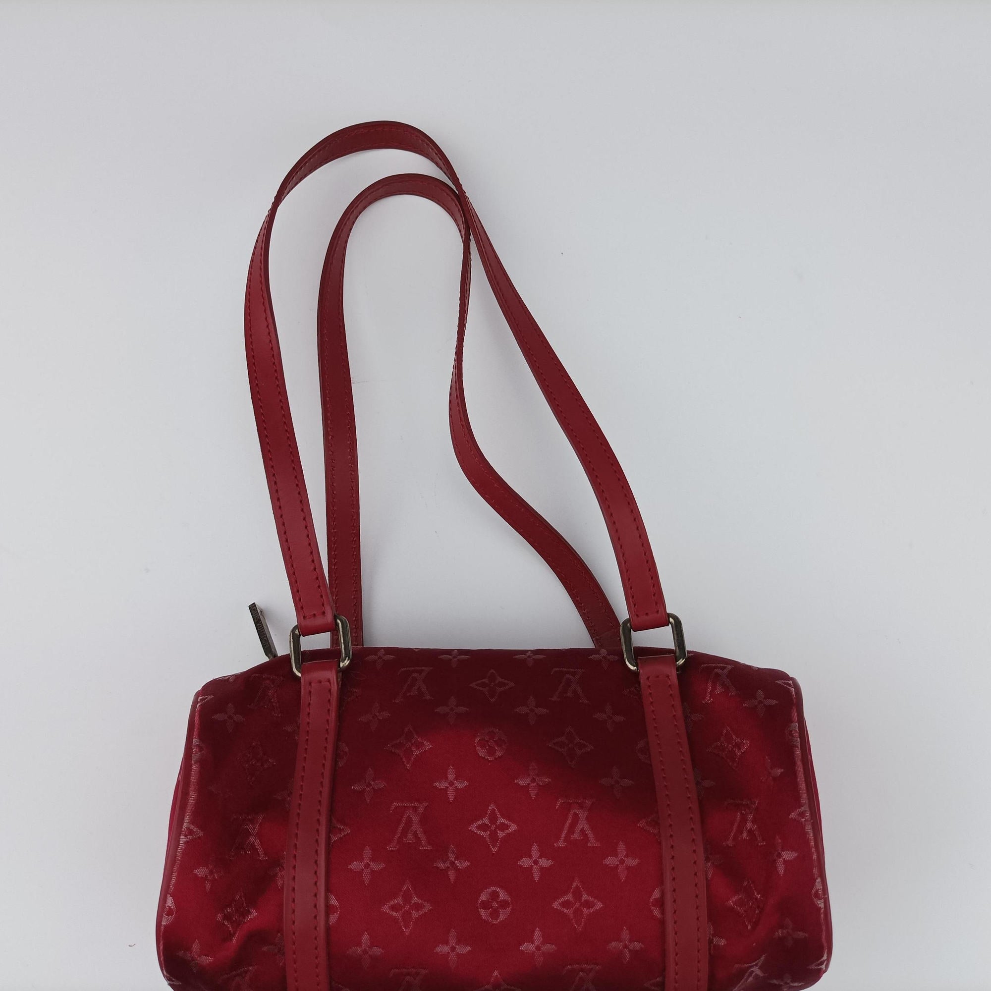 Secondhand Louis Vuitton Little Papillon Red Monogram Satin M92353 shoulderbag | stylenewstar