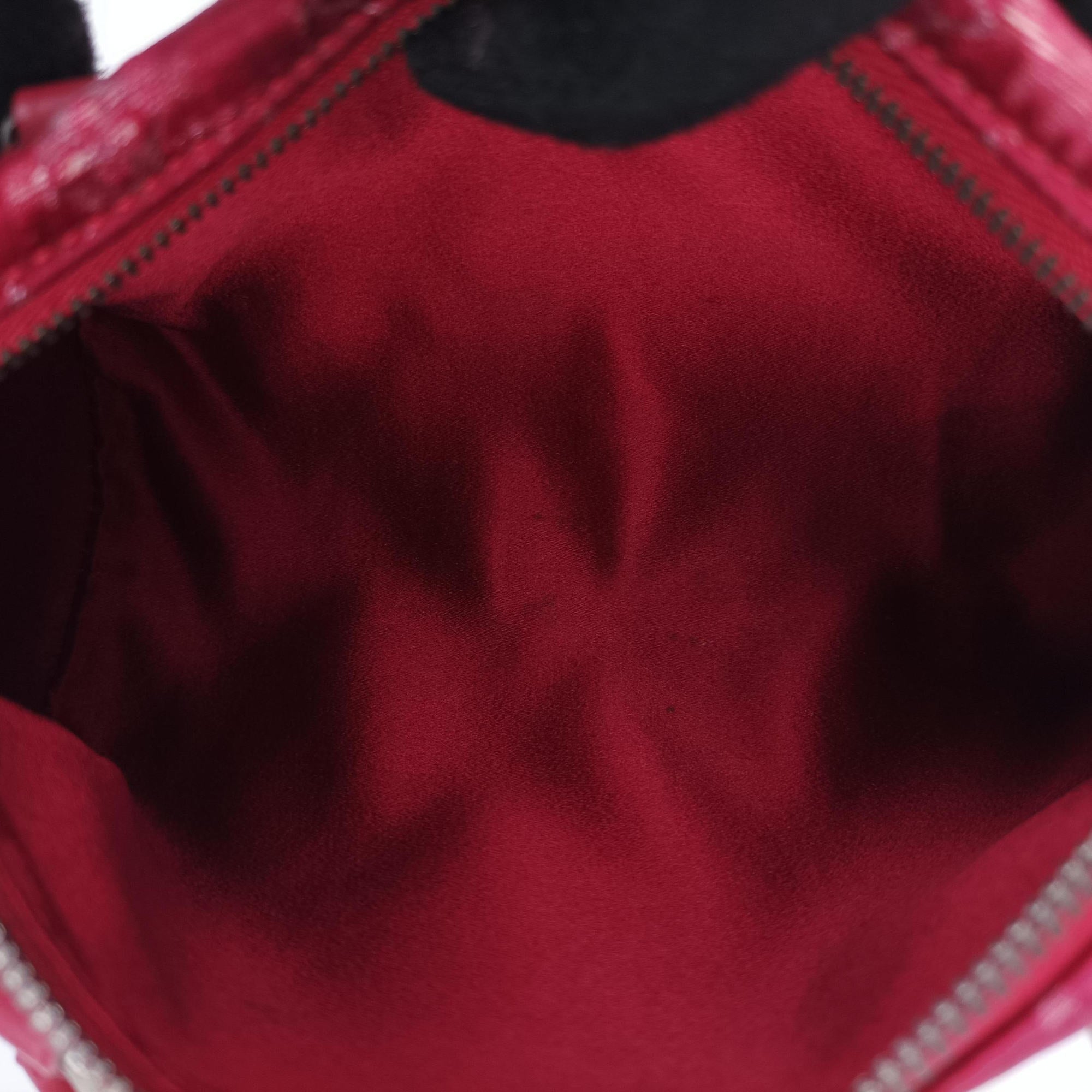 Secondhand Louis Vuitton Little Papillon Red Monogram Satin M92353 shoulderbag | stylenewstar