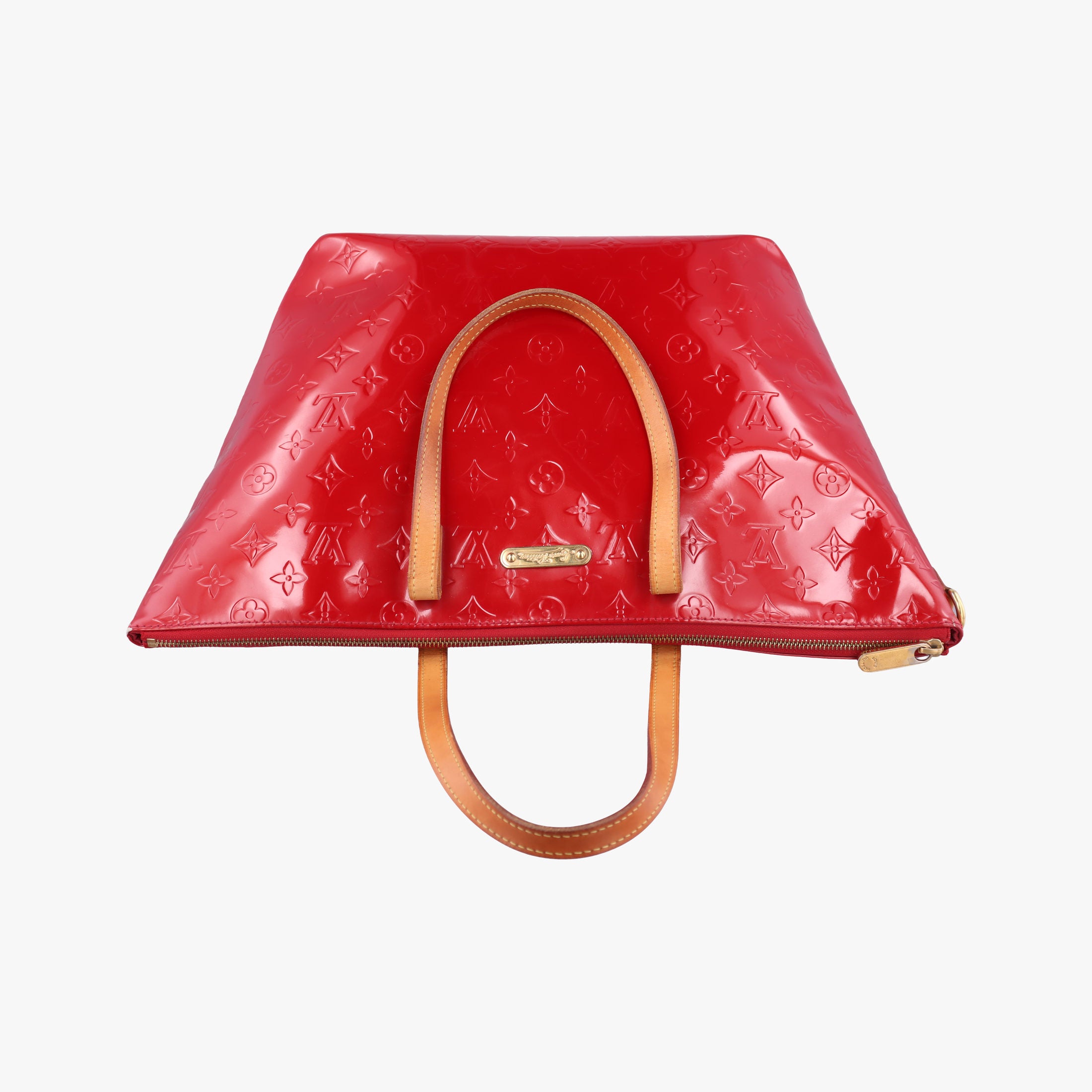 Pre-owned Louis Vuitton Bellevue GM Pomme d'Amour Vernis M93587 handbag | stylenewstar