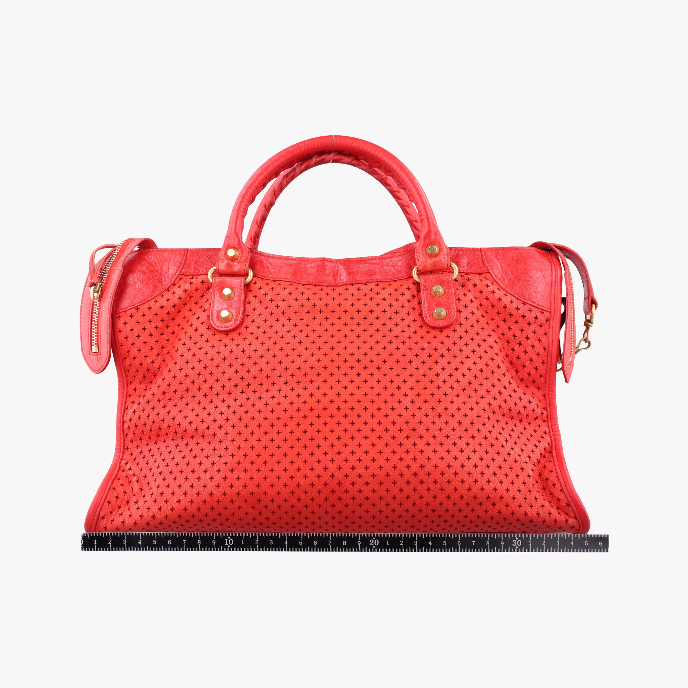 Pre-owned Balenciaga The City Red leather  shoulderbag | stylenewstar