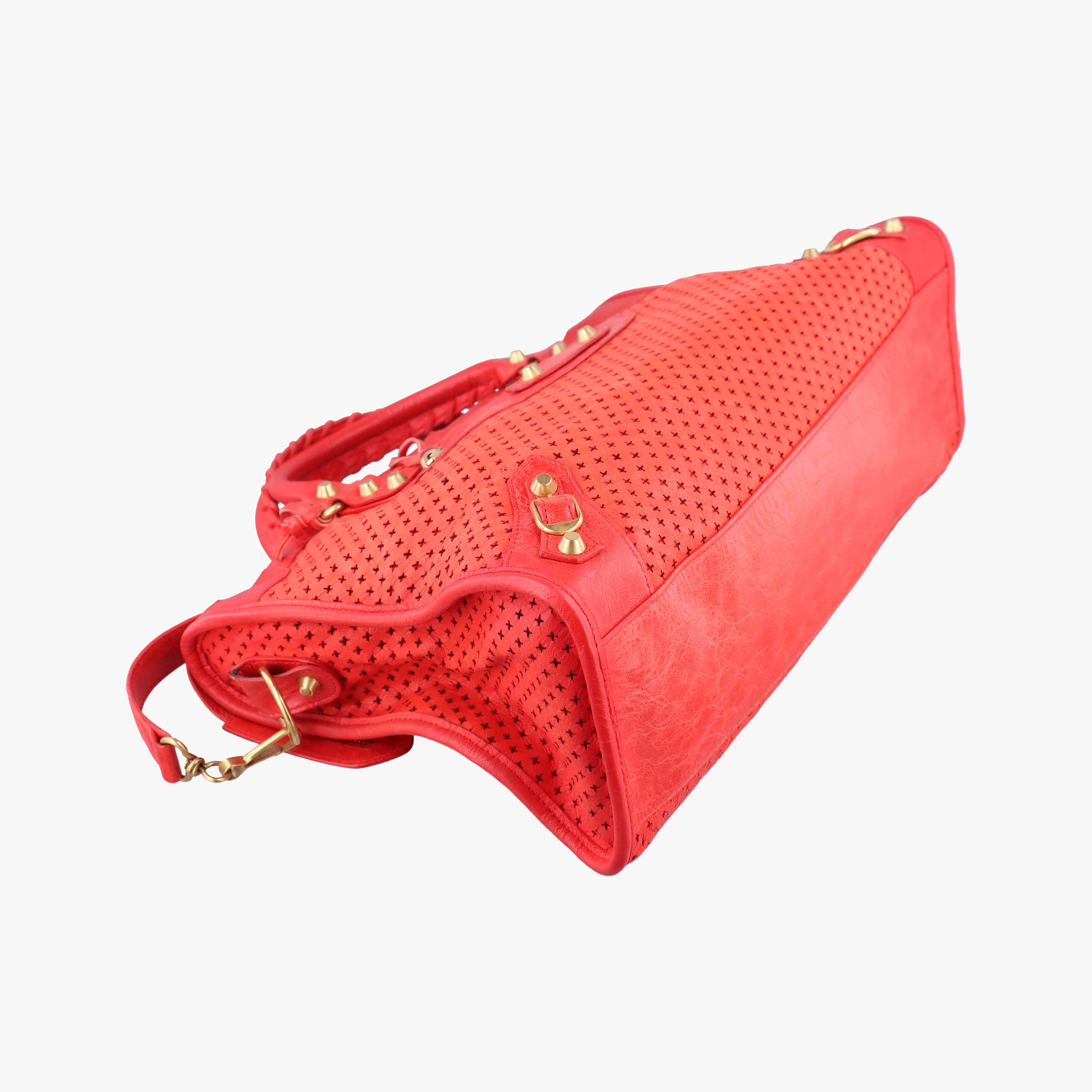 Pre-owned Balenciaga The City Red leather  shoulderbag | stylenewstar