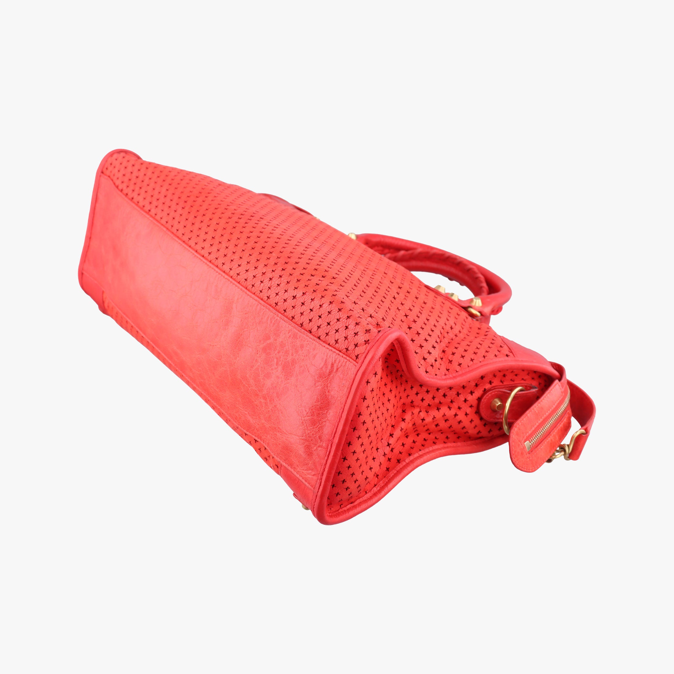Pre-owned Balenciaga The City Red leather  shoulderbag | stylenewstar
