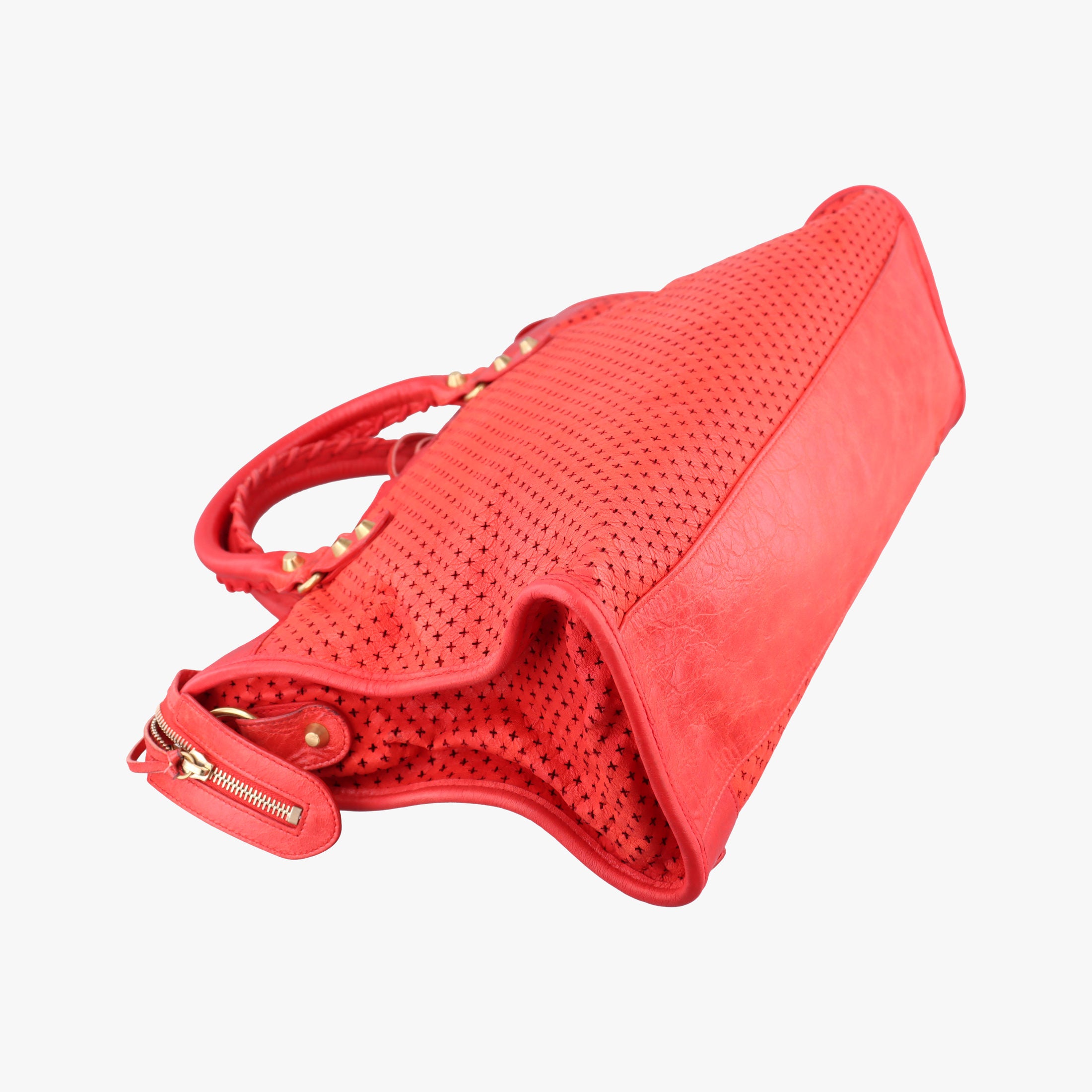Pre-owned Balenciaga The City Red leather  shoulderbag | stylenewstar