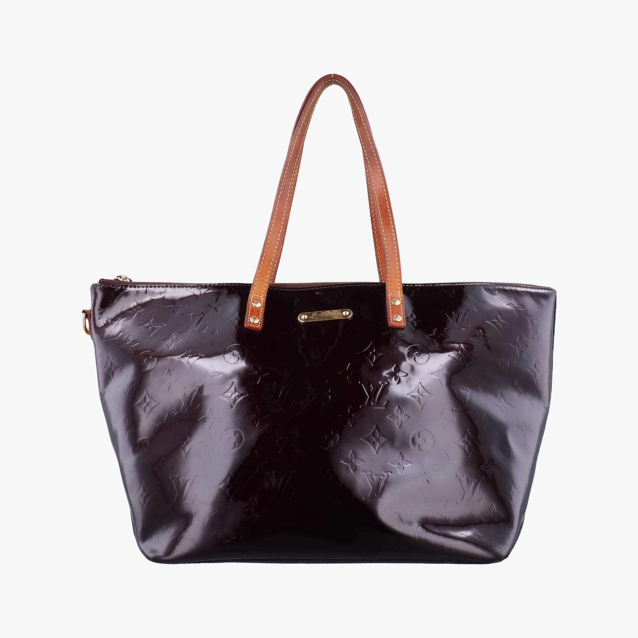 Pre-owned Louis Vuitton Bellevue GM Amarante Vernis M93589 handbag | stylenewstar