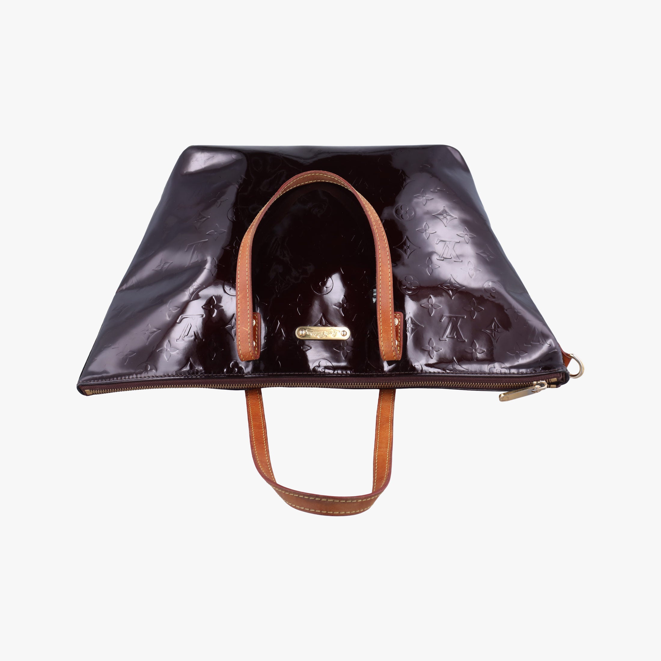 Pre-owned Louis Vuitton Bellevue GM Amarante Vernis M93589 handbag | stylenewstar