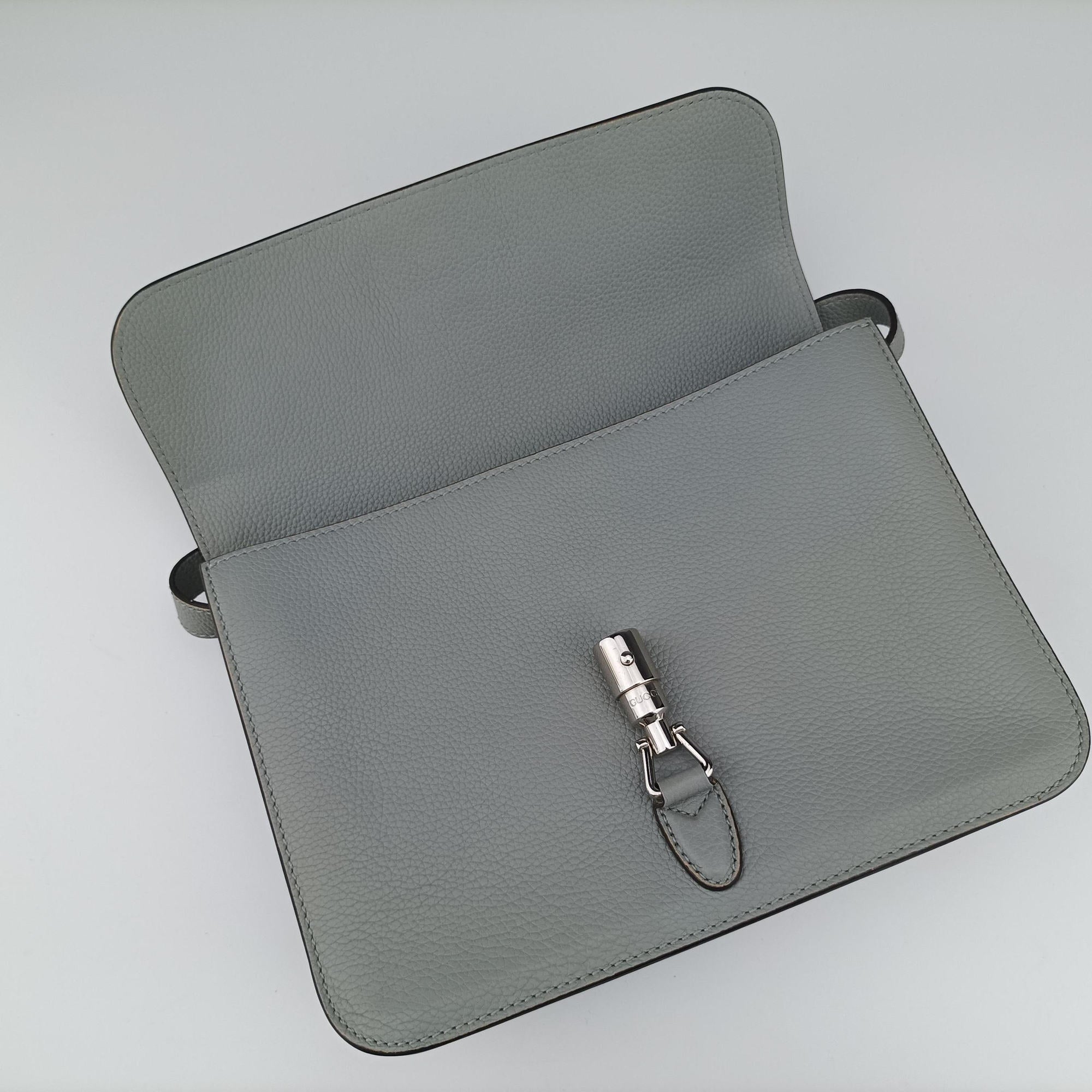 Pre-owned Gucci New Jackie Grey Leather 362971 shoulderbag | stylenewstar