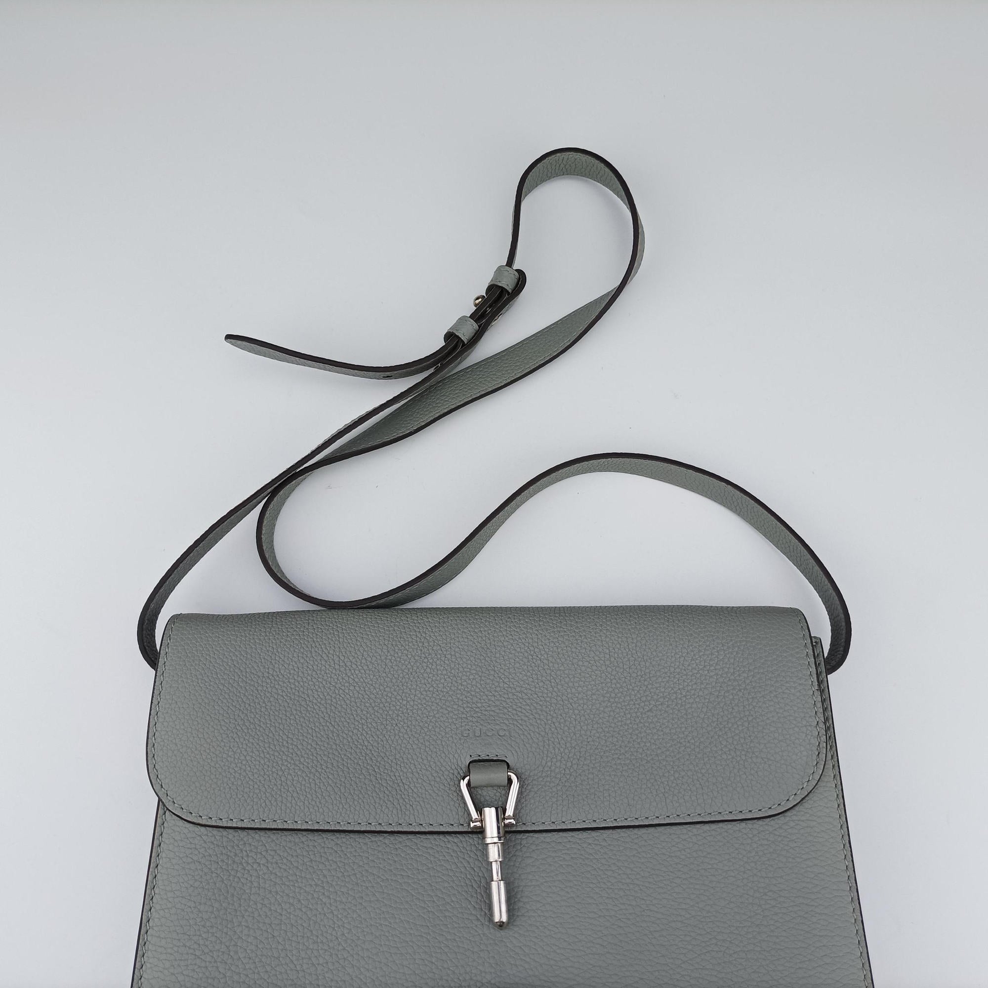 Pre-owned Gucci New Jackie Grey Leather 362971 shoulderbag | stylenewstar