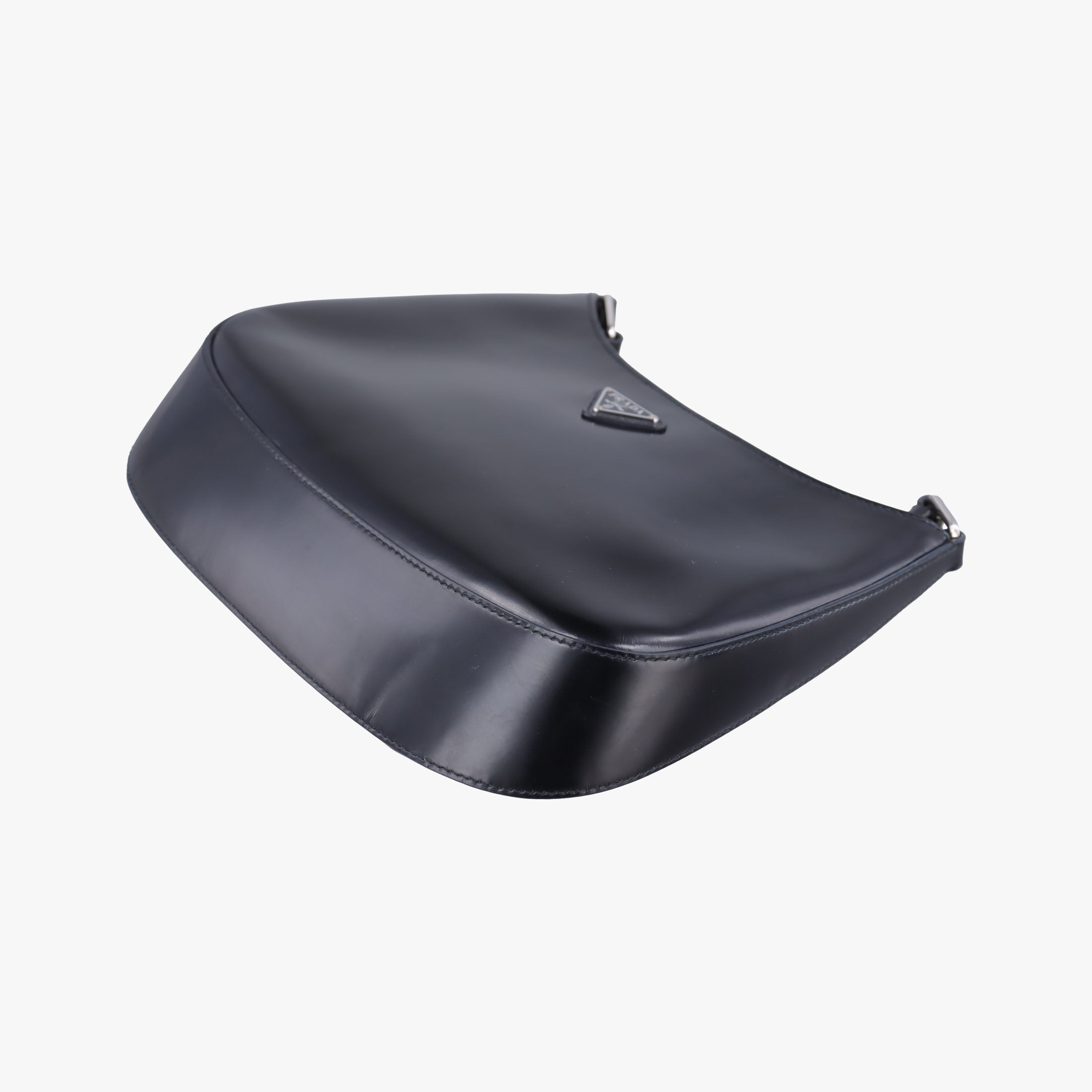 Pre-owned Prada Cleo Black Brushed leather 1BC499 shoulderbag | stylenewstar