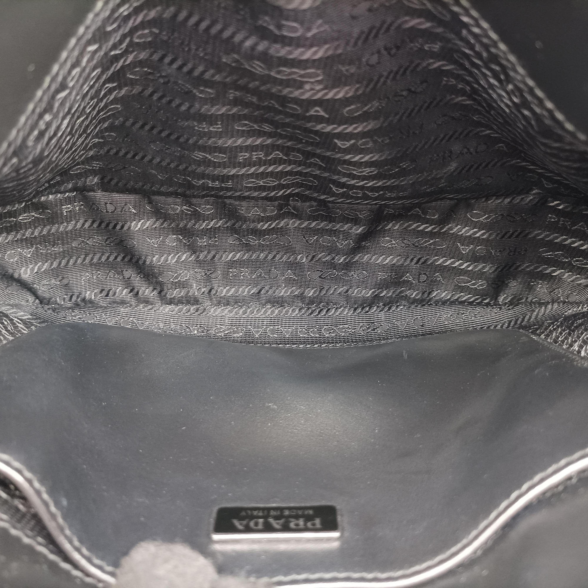 Pre-owned Prada Cleo Black Brushed leather 1BC499 shoulderbag | stylenewstar
