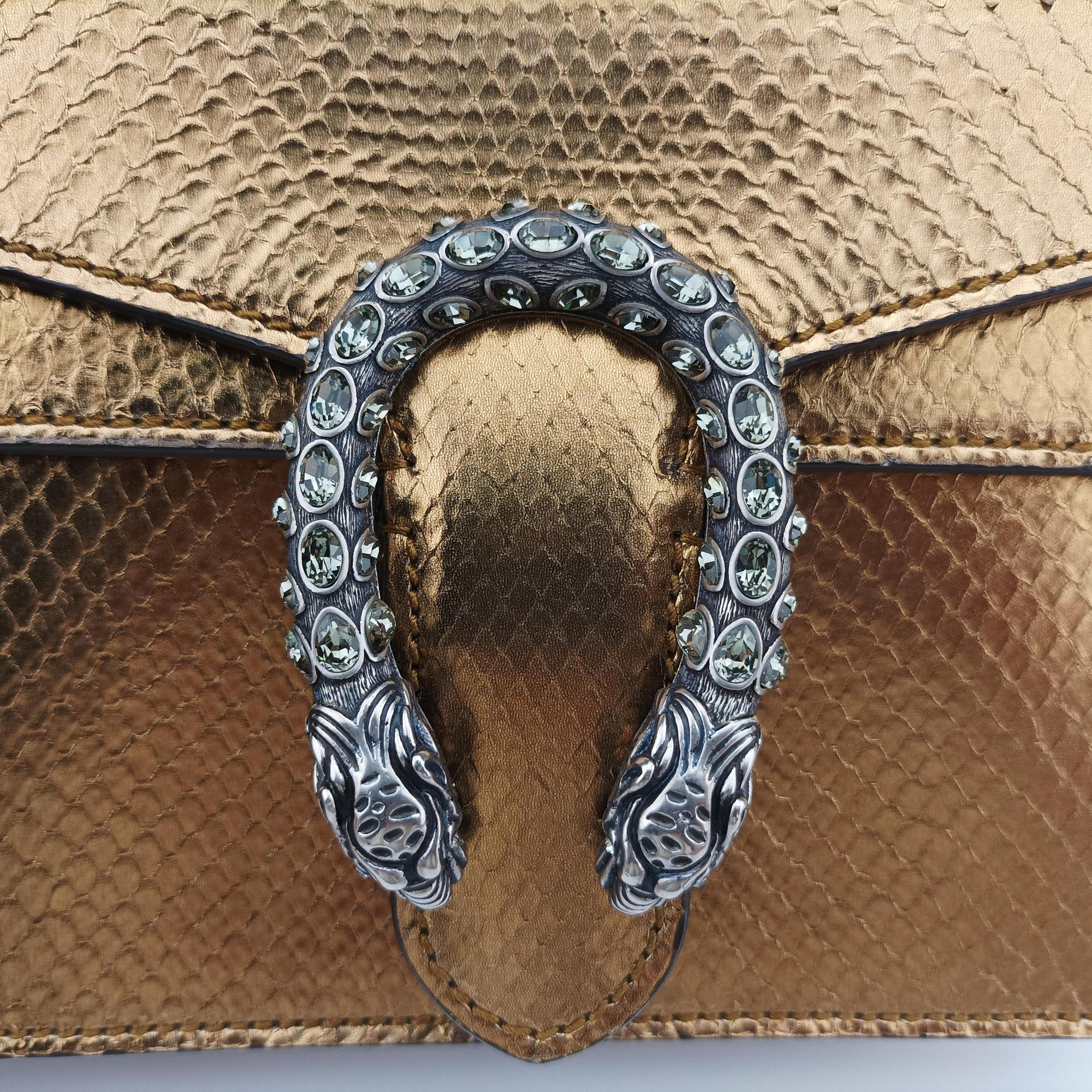 Pre-owned Gucci Dionysus Golden snakeskin 421970 shoulderbag | stylenewstar