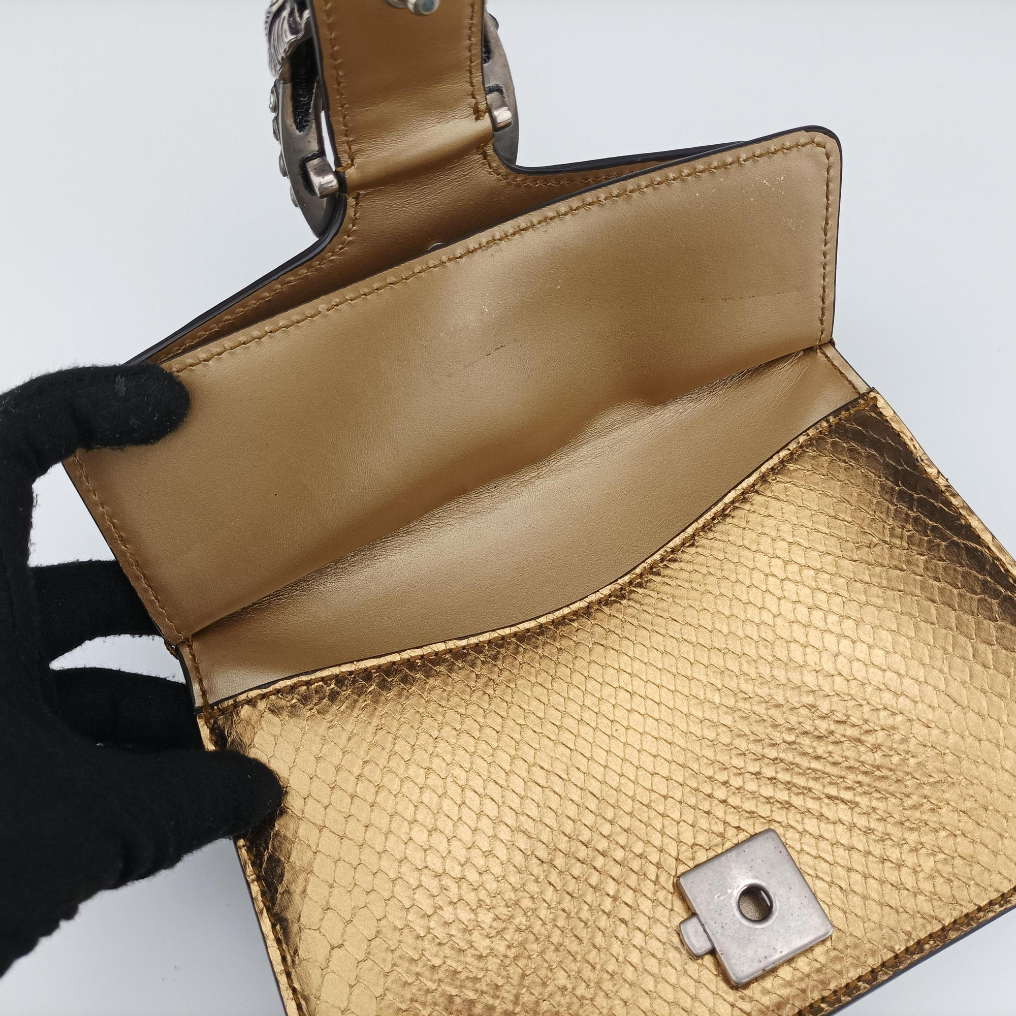 Pre-owned Gucci Dionysus Golden snakeskin 421970 shoulderbag | stylenewstar