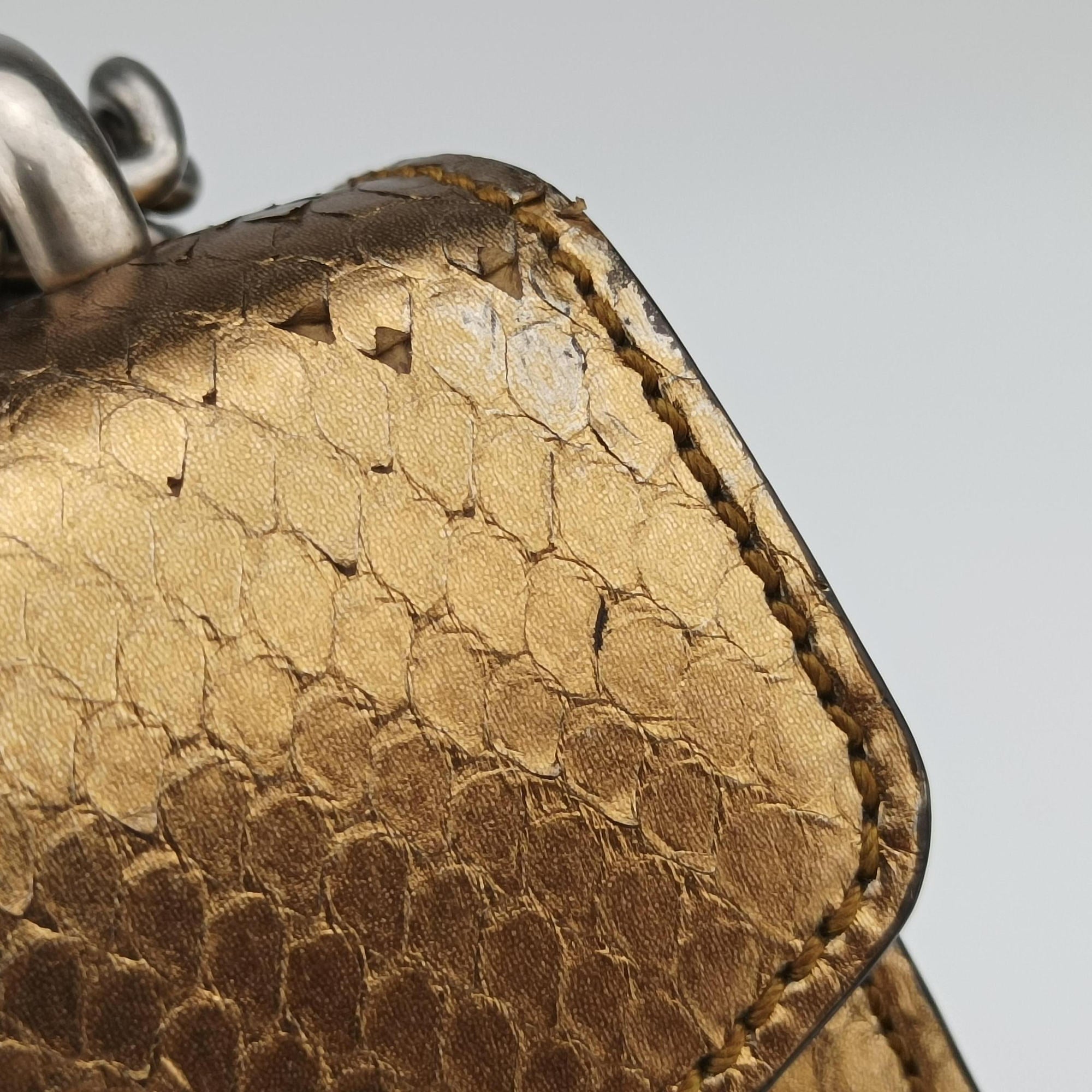 Pre-owned Gucci Dionysus Golden snakeskin 421970 shoulderbag | stylenewstar