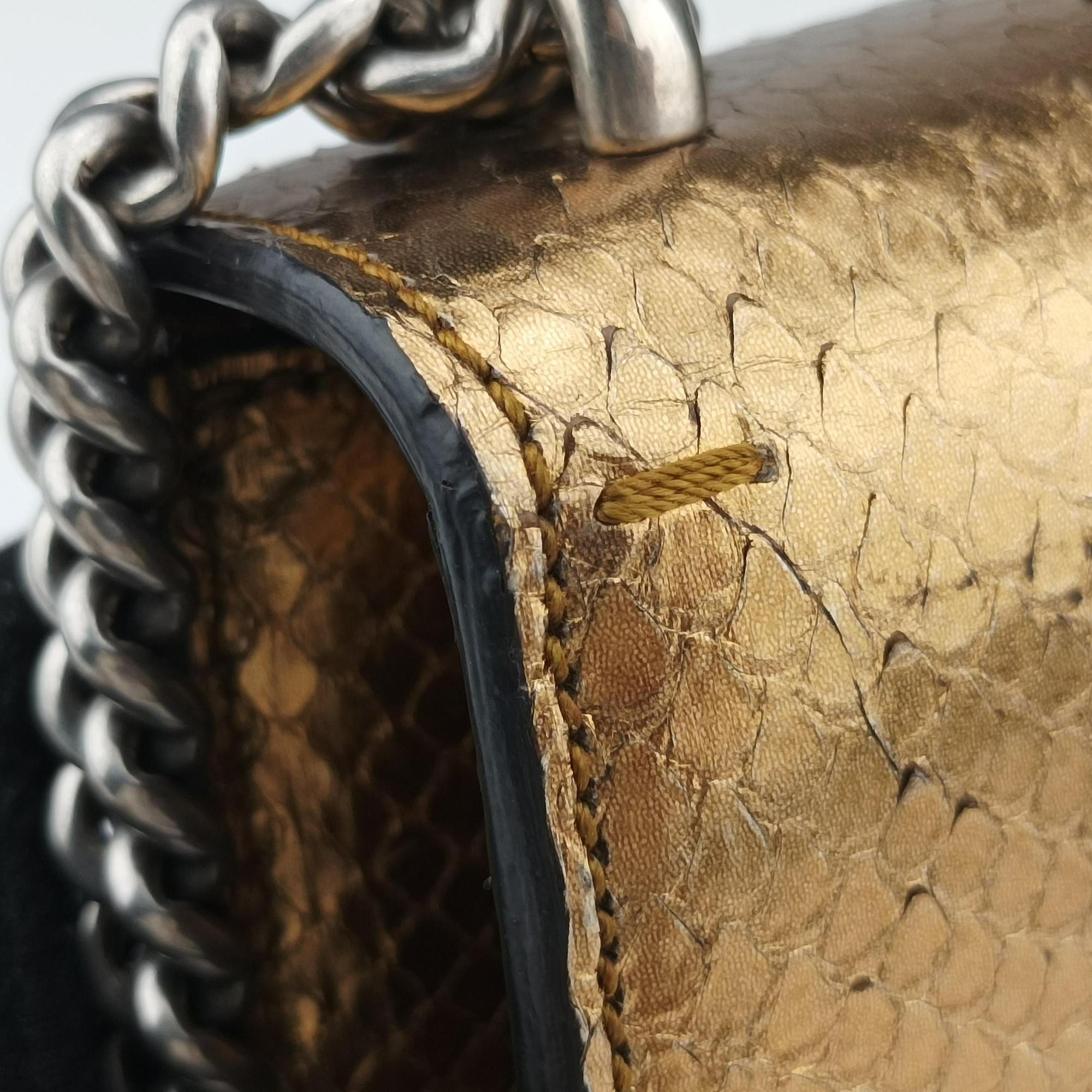 Pre-owned Gucci Dionysus Golden snakeskin 421970 shoulderbag | stylenewstar