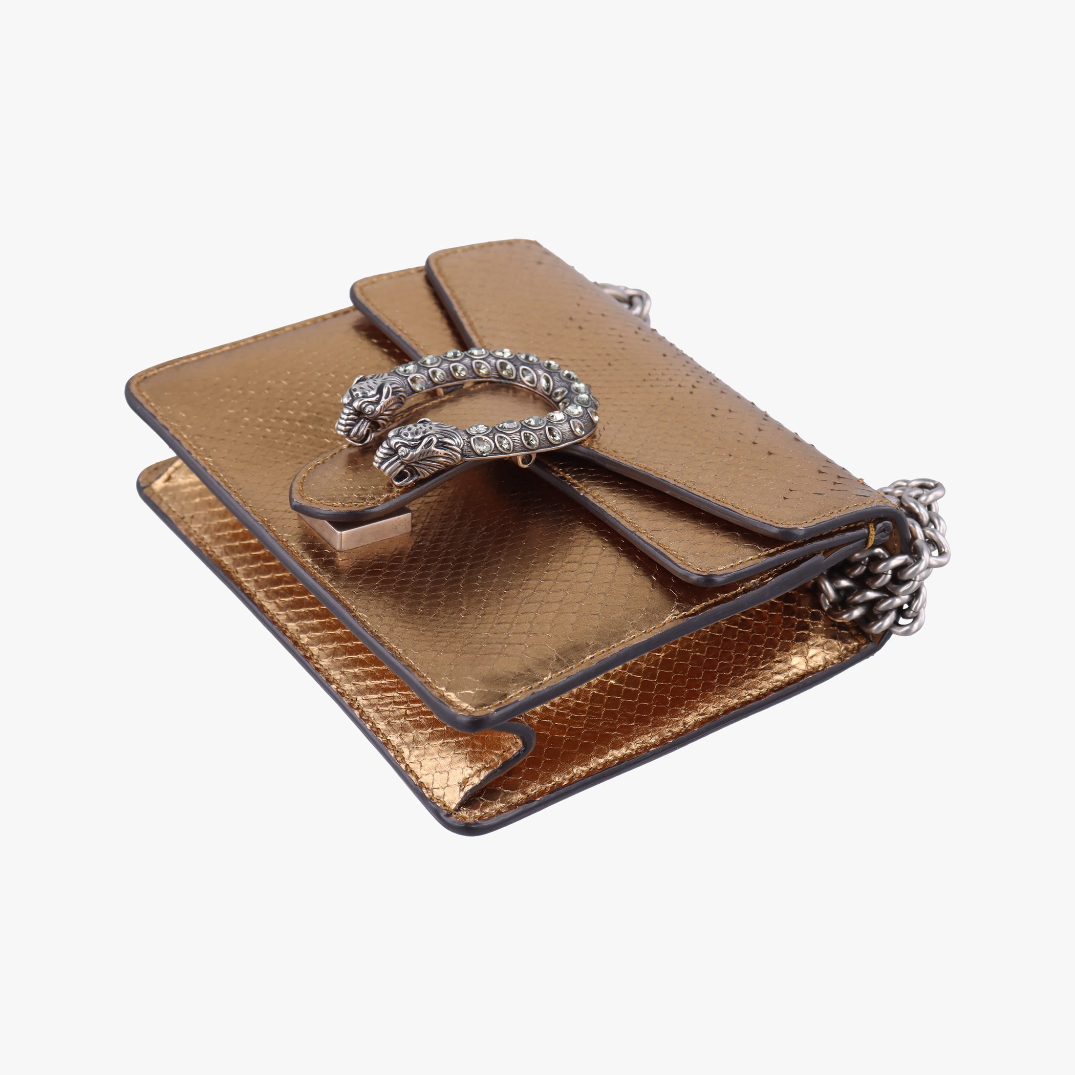 Pre-owned Gucci Dionysus Golden snakeskin 421970 shoulderbag | stylenewstar