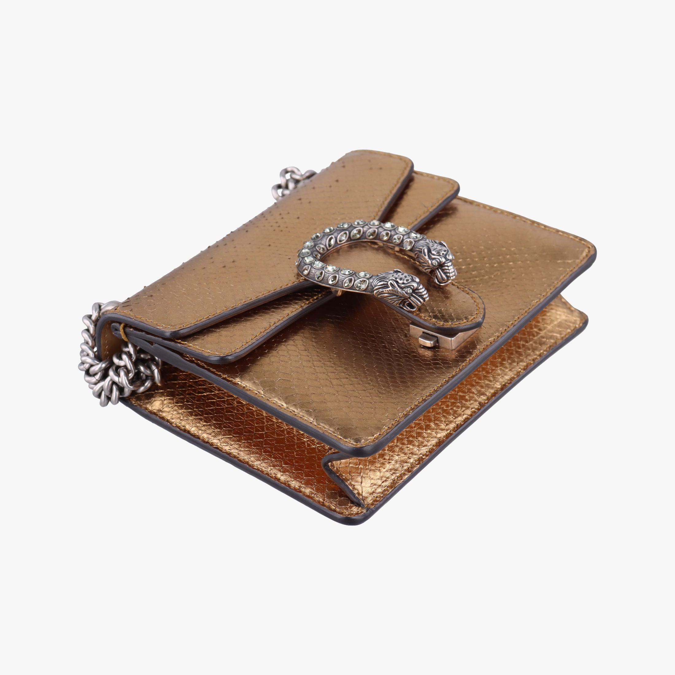 Pre-owned Gucci Dionysus Golden snakeskin 421970 shoulderbag | stylenewstar