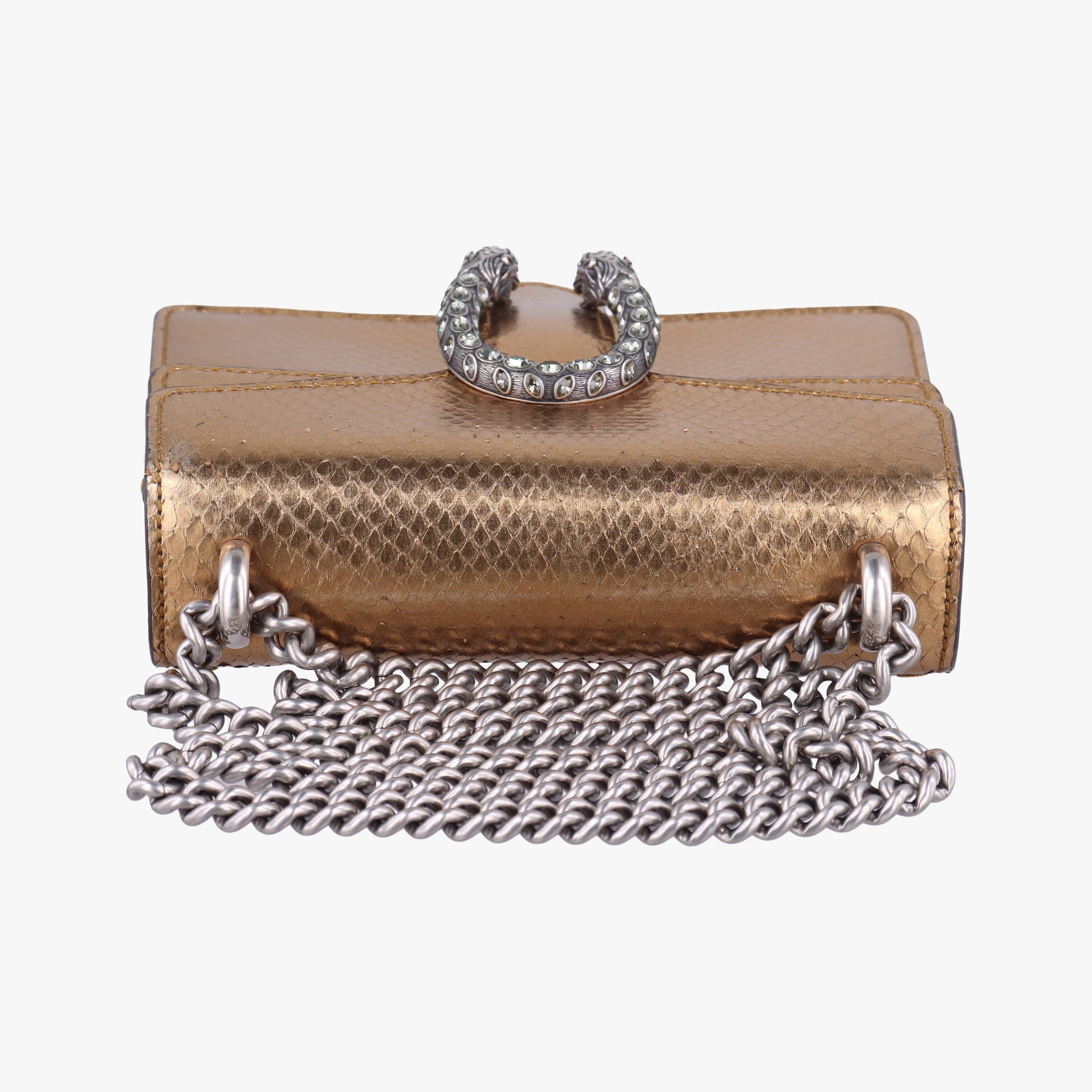 Pre-owned Gucci Dionysus Golden snakeskin 421970 shoulderbag | stylenewstar