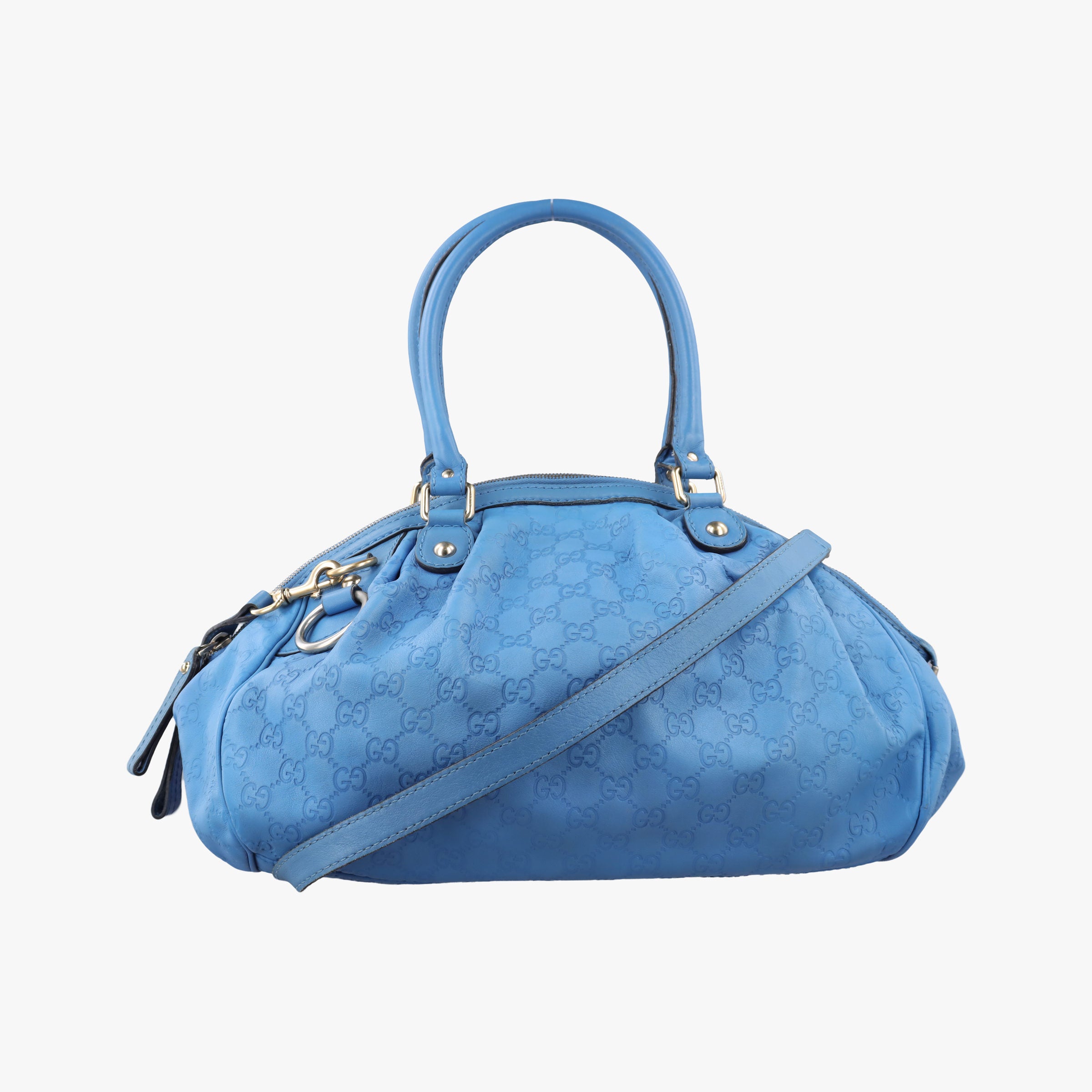 Secondhand Gucci Sukey GUCCISSIMA Blue Leather 223974 shoulderbag | stylenewstar