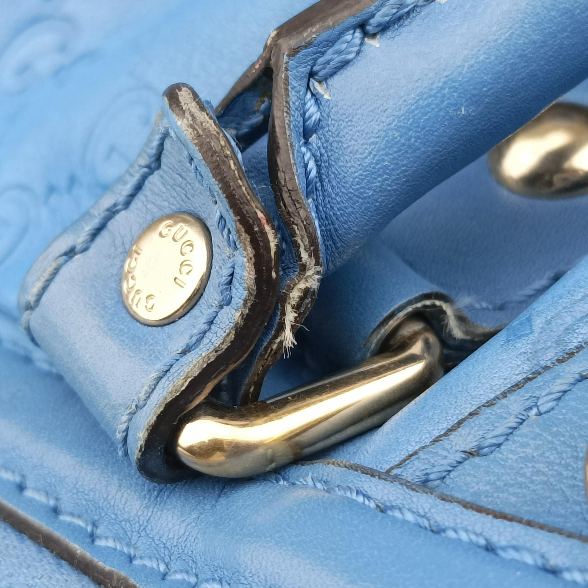 Secondhand Gucci Sukey GUCCISSIMA Blue Leather 223974 shoulderbag | stylenewstar