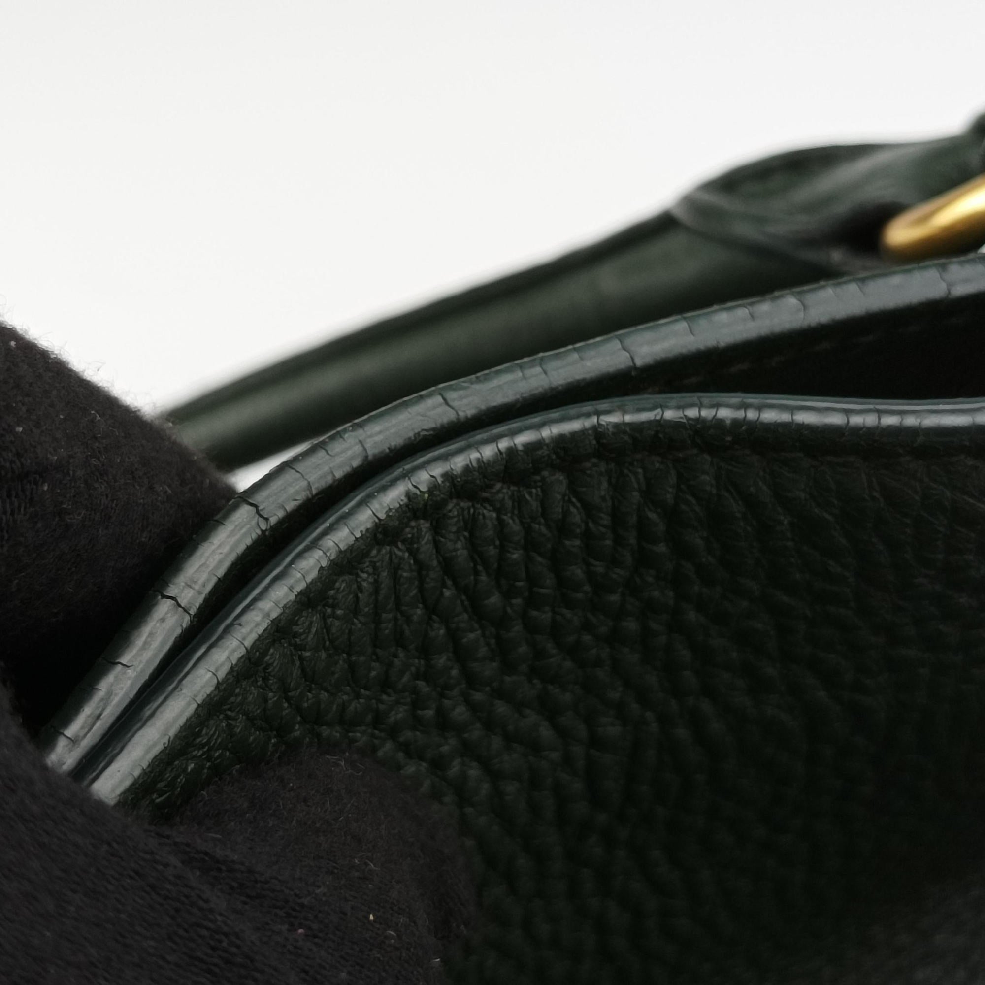 Pre-owned Prada Vitello Daino Verde Leather BN2435 shoulderbag | stylenewstar