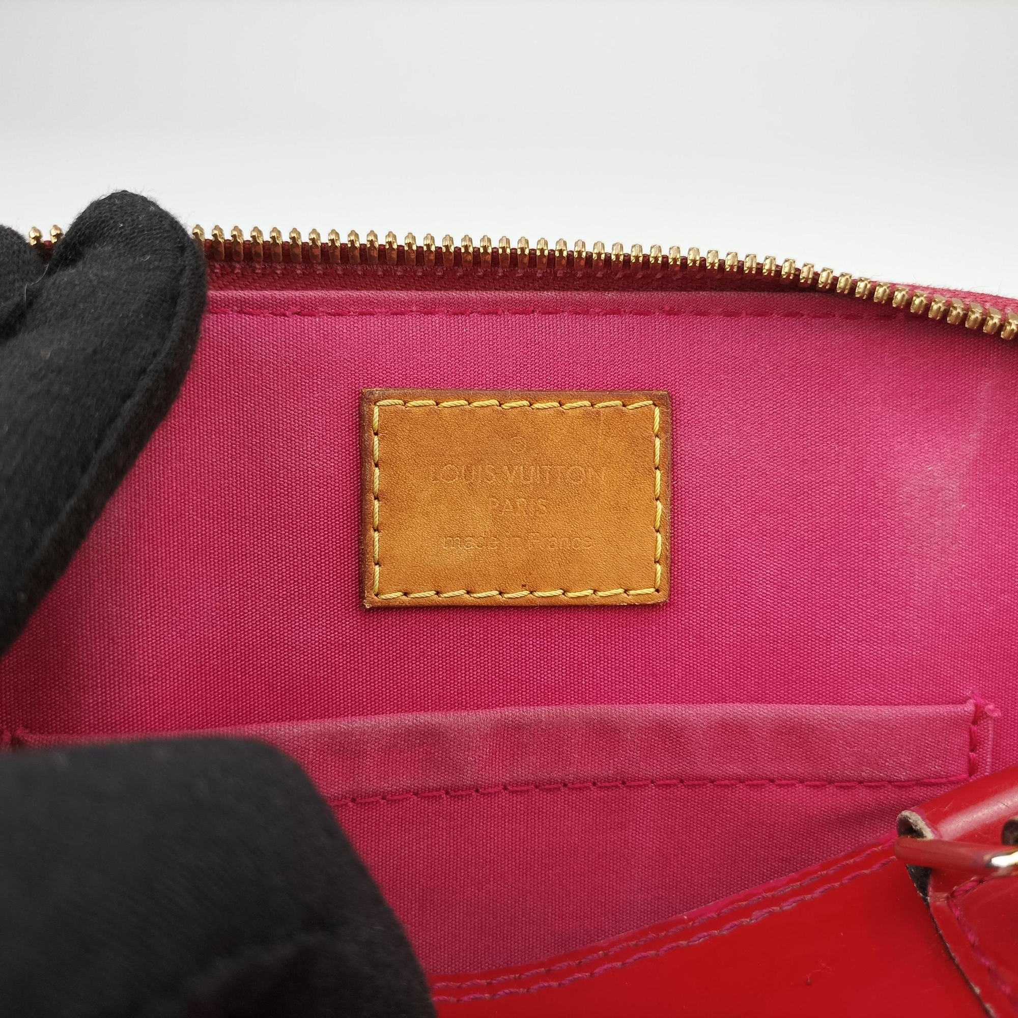 Pre-owned Louis Vuitton Alma BB pomme d'amour Vernis M91606 shoulderbag | stylenewstar