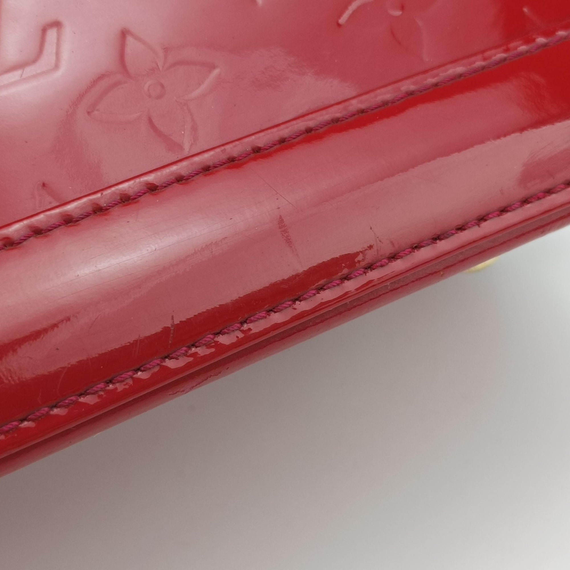 Pre-owned Louis Vuitton Alma BB pomme d'amour Vernis M91606 shoulderbag | stylenewstar