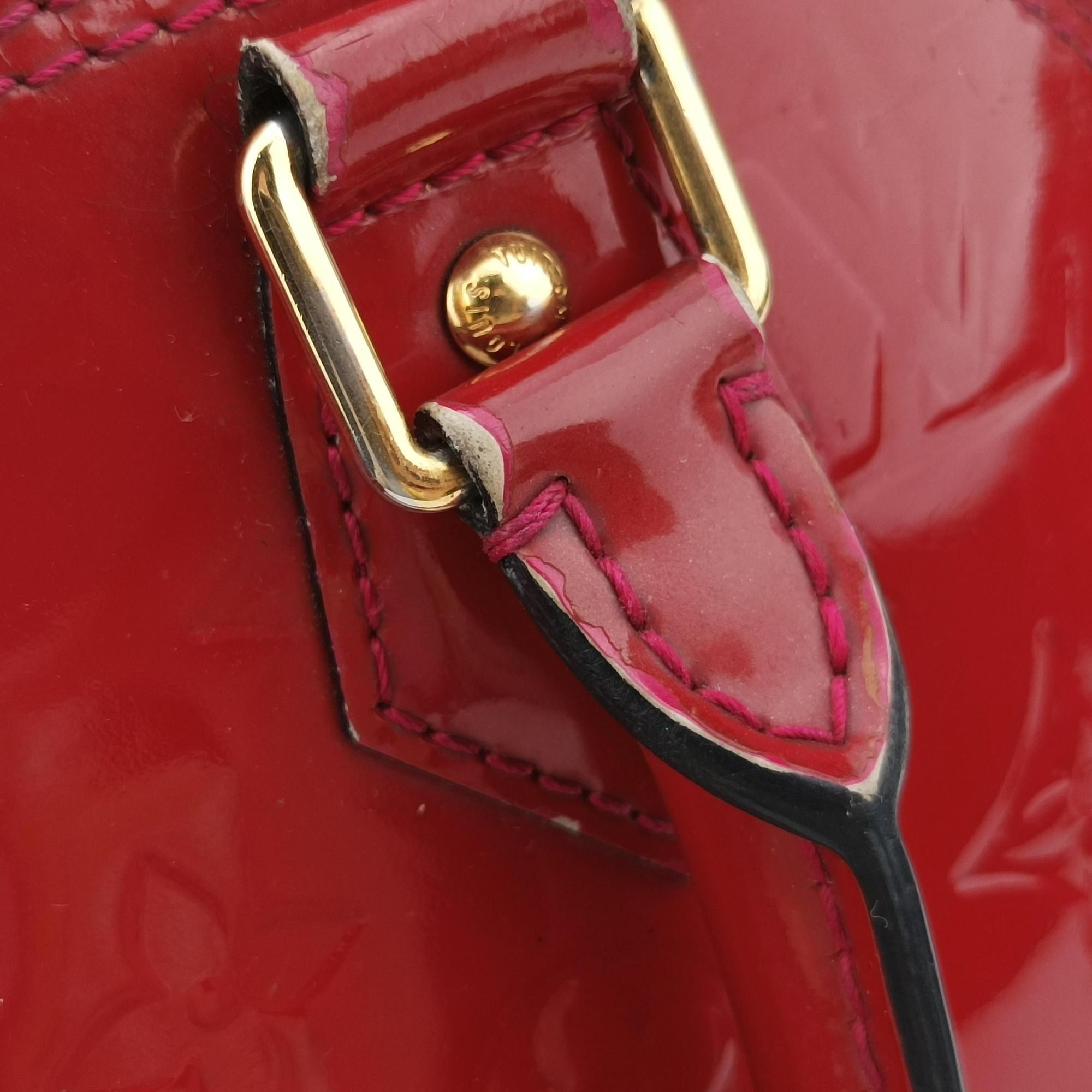 Pre-owned Louis Vuitton Alma BB pomme d'amour Vernis M91606 shoulderbag | stylenewstar