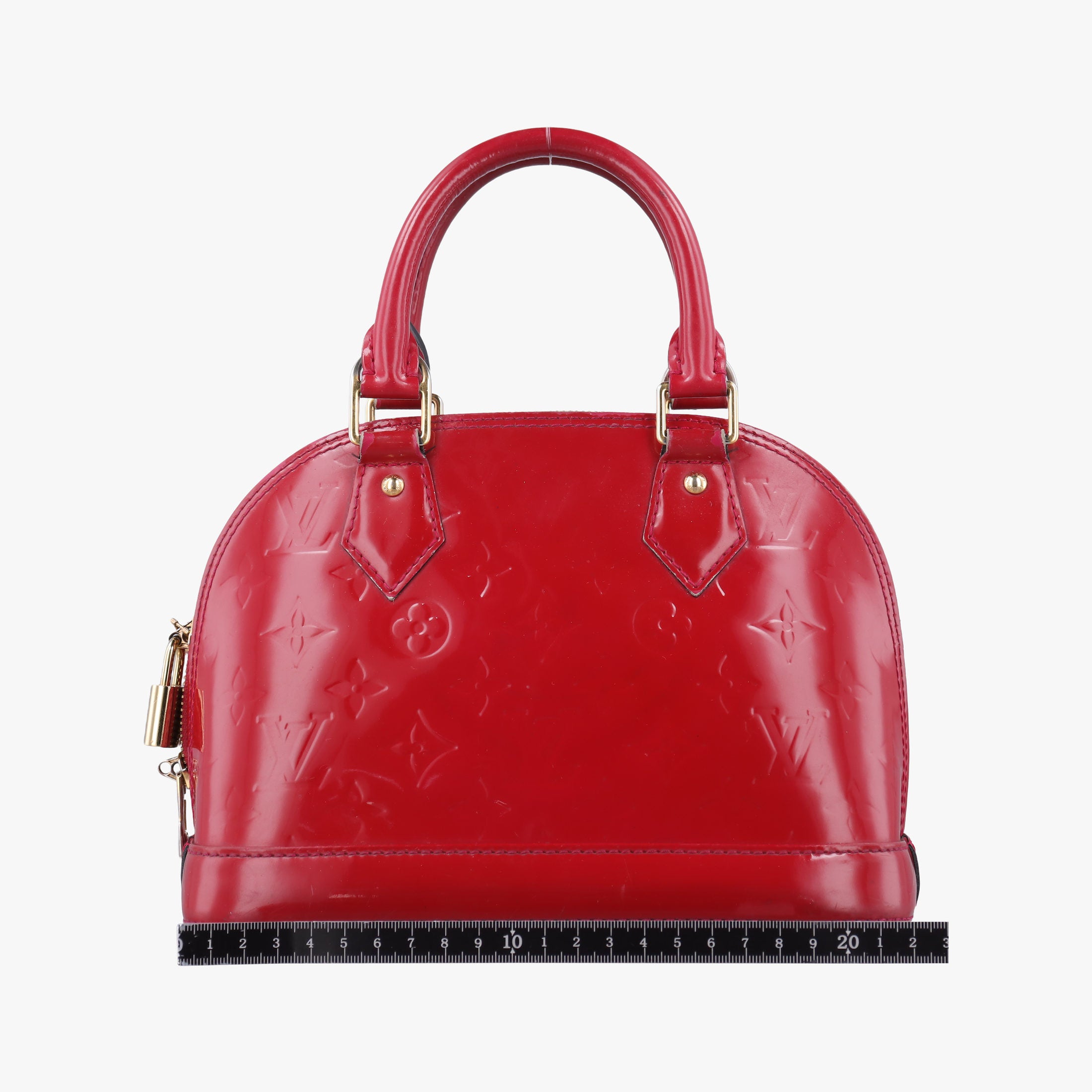 Pre-owned Louis Vuitton Alma BB pomme d'amour Vernis M91606 shoulderbag | stylenewstar