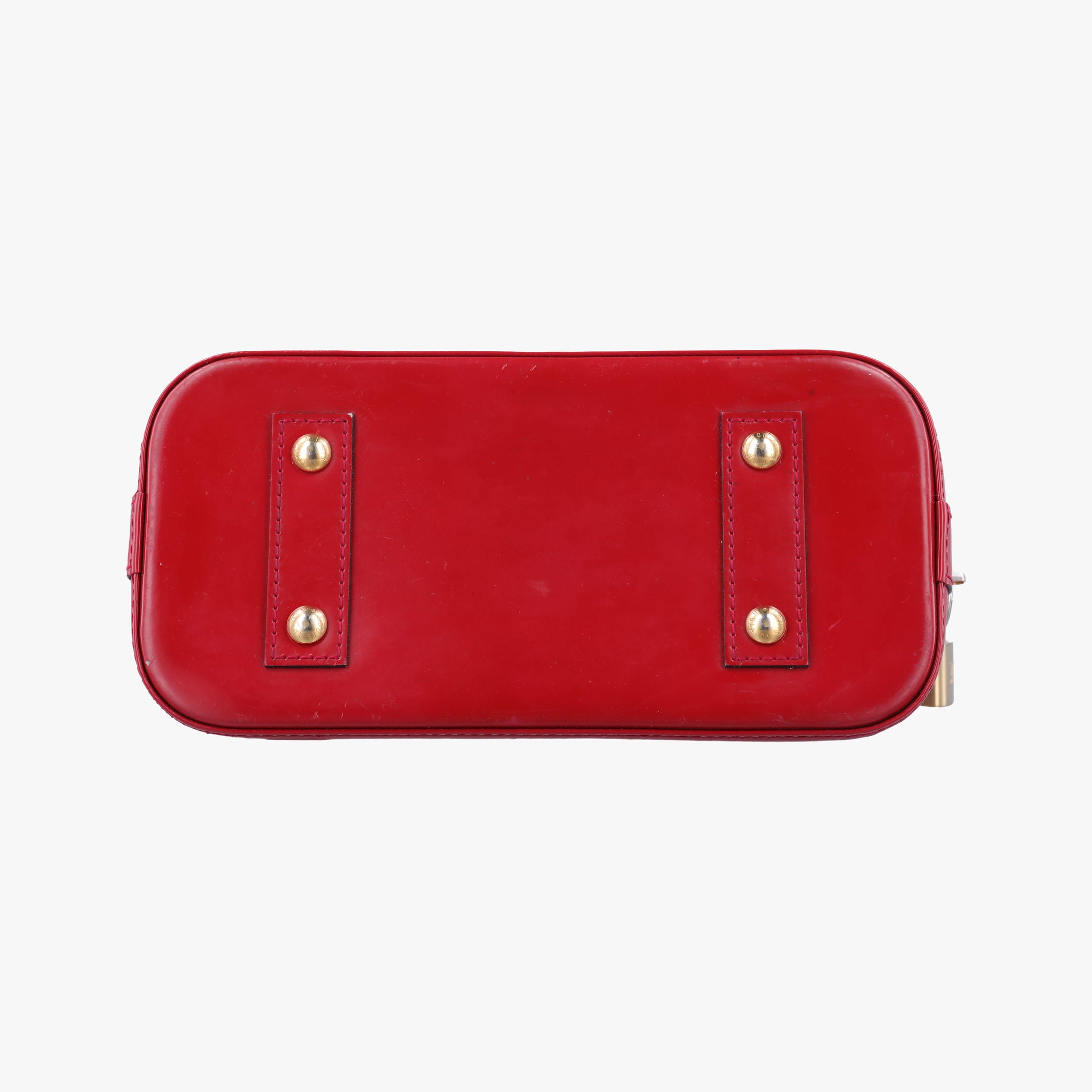 Pre-owned Louis Vuitton Alma BB pomme d'amour Vernis M91606 shoulderbag | stylenewstar