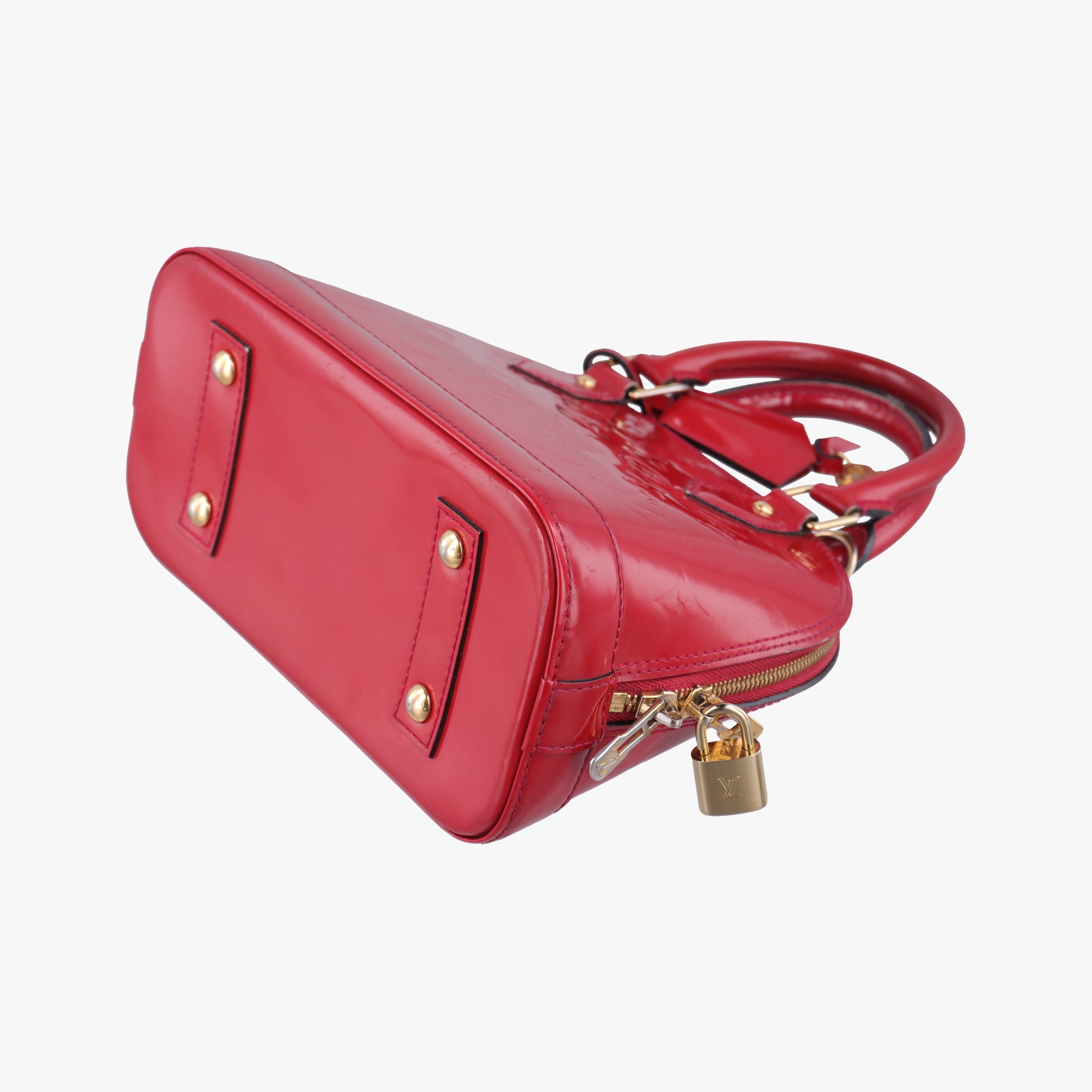 Pre-owned Louis Vuitton Alma BB pomme d'amour Vernis M91606 shoulderbag | stylenewstar