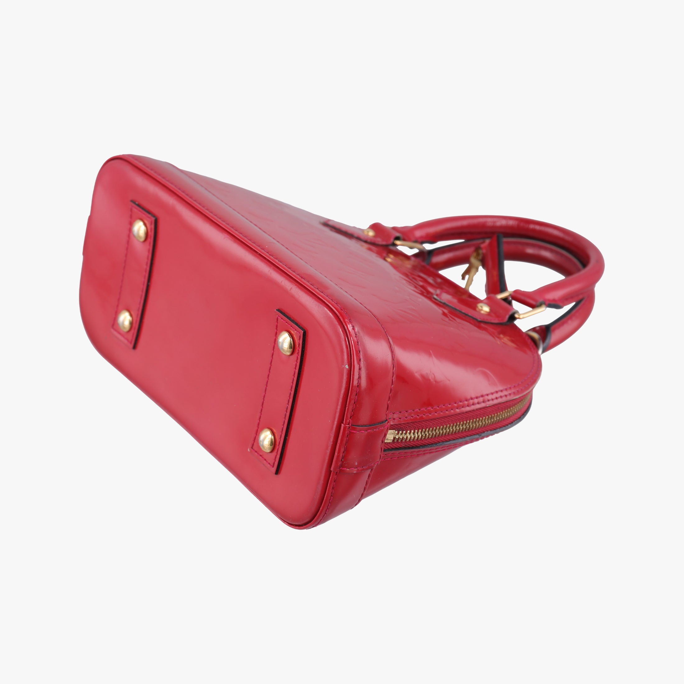 Pre-owned Louis Vuitton Alma BB pomme d'amour Vernis M91606 shoulderbag | stylenewstar
