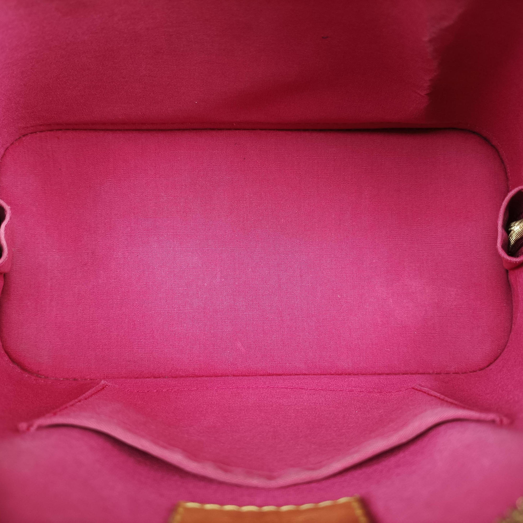 Pre-owned Louis Vuitton Alma BB pomme d'amour Vernis M91606 shoulderbag | stylenewstar