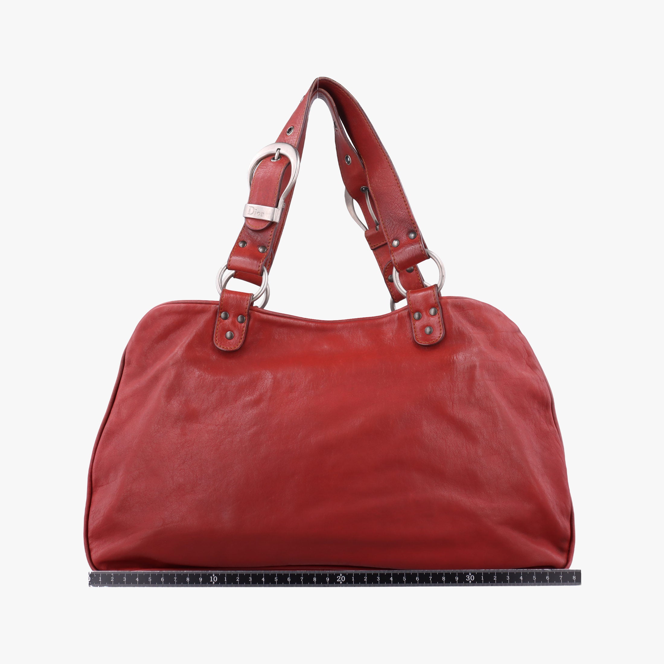 Secondhand Christian Dior Gaucho Red Leather  handbag | stylenewstar