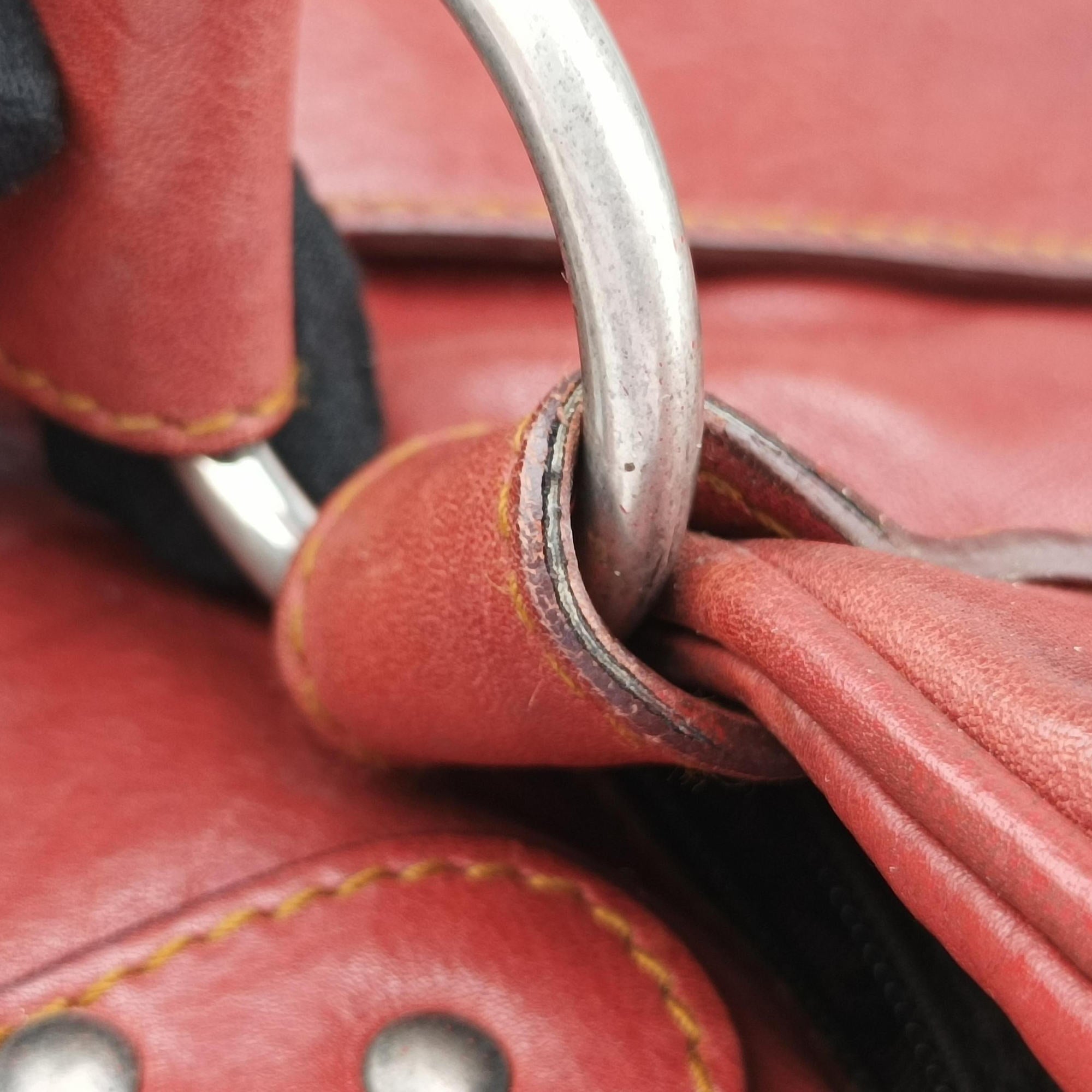 Secondhand Christian Dior Gaucho Red Leather  handbag | stylenewstar