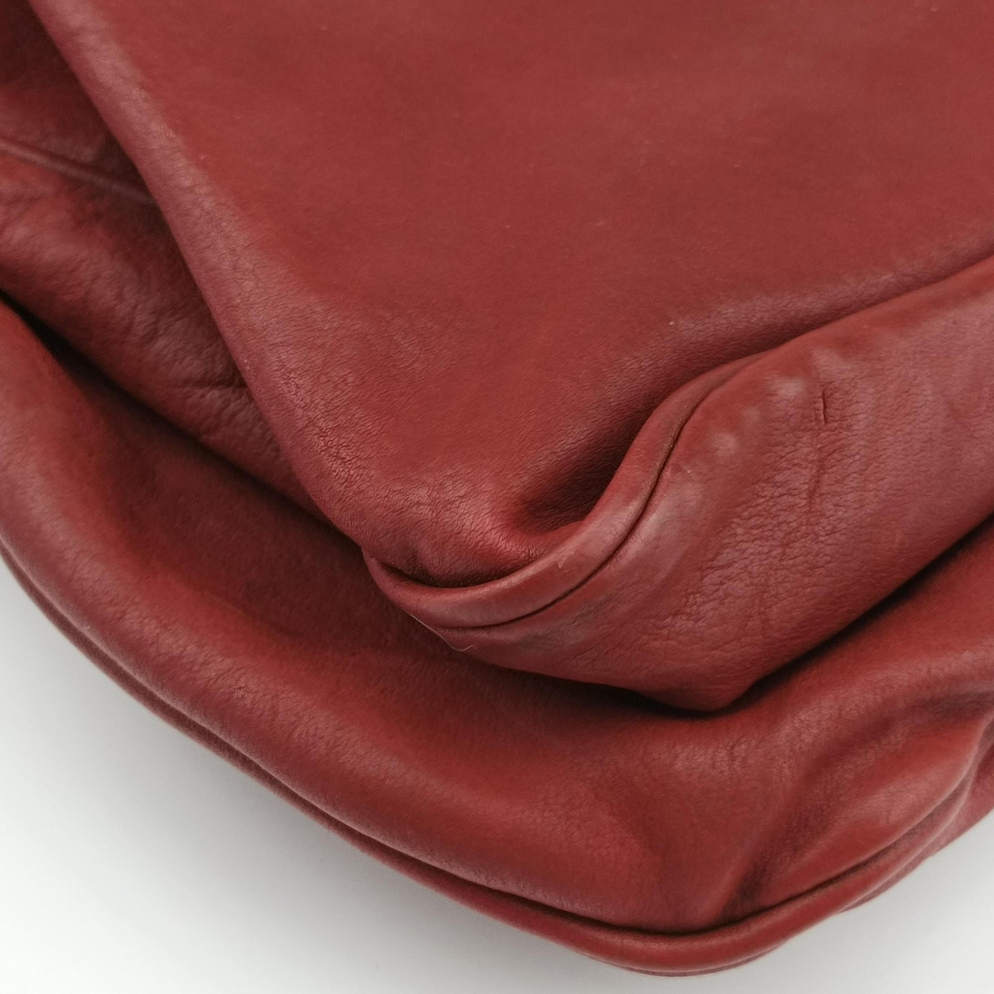 Secondhand Christian Dior Gaucho Red Leather  handbag | stylenewstar