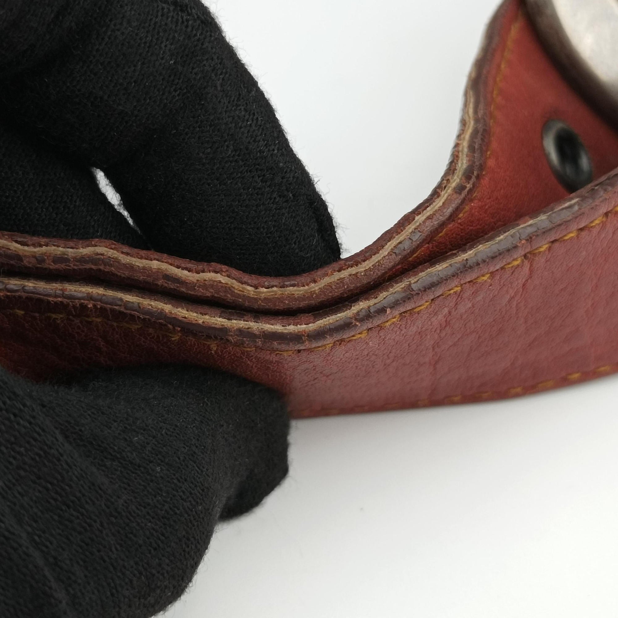 Secondhand Christian Dior Gaucho Red Leather  handbag | stylenewstar