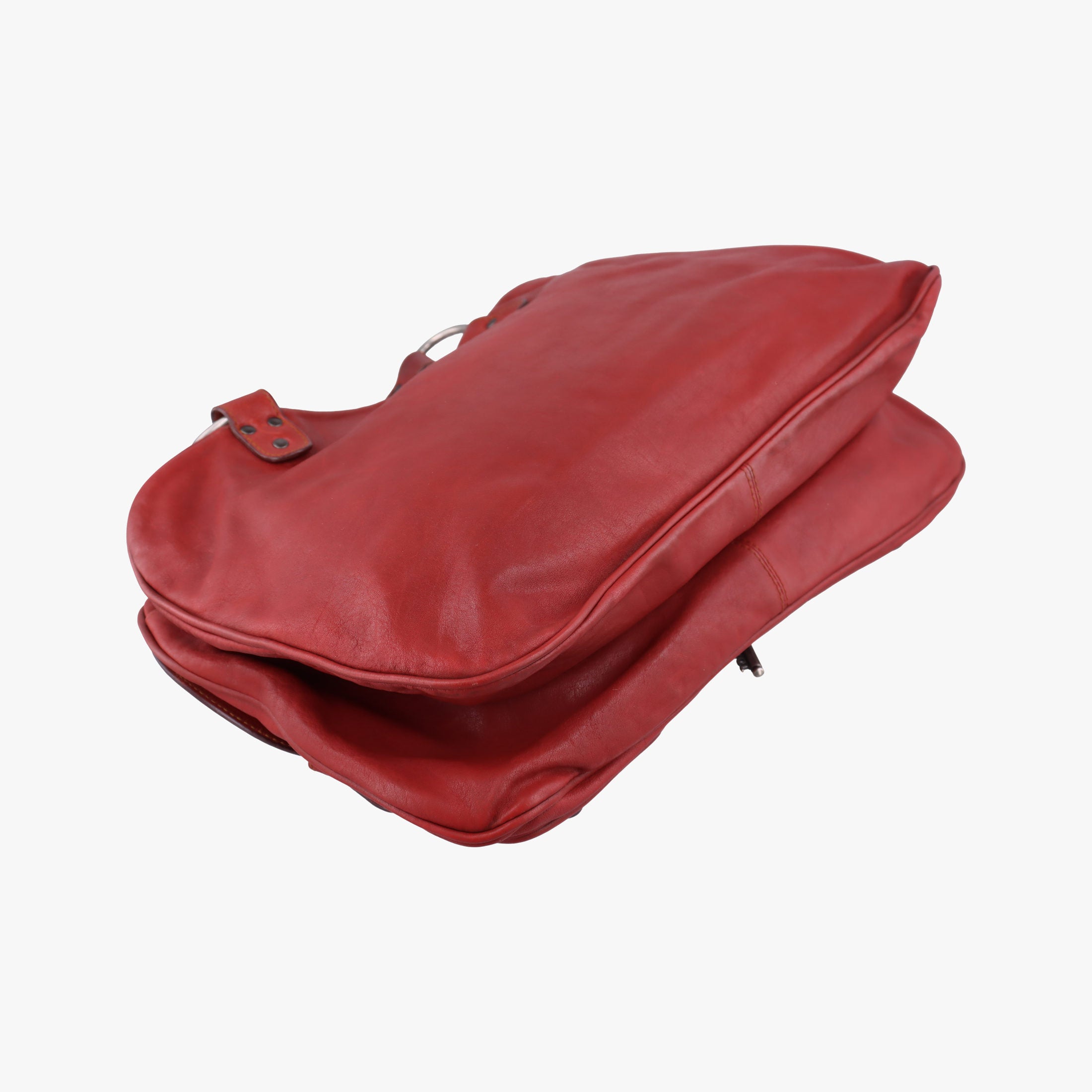 Secondhand Christian Dior Gaucho Red Leather  handbag | stylenewstar