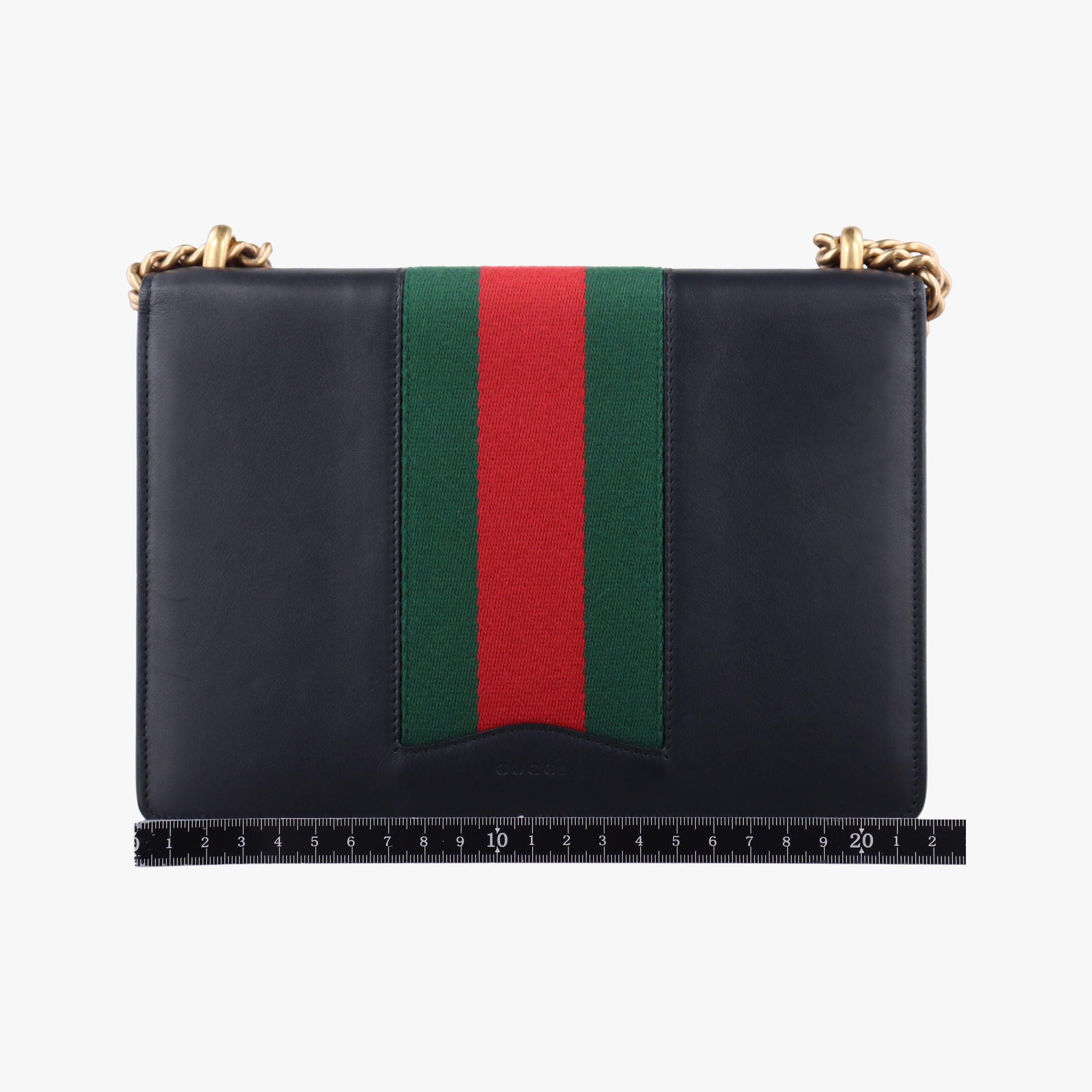 Pre-owned Gucci Peony Strawberry Black×Multicolor Leather 432280 shoulderbag | stylenewstar