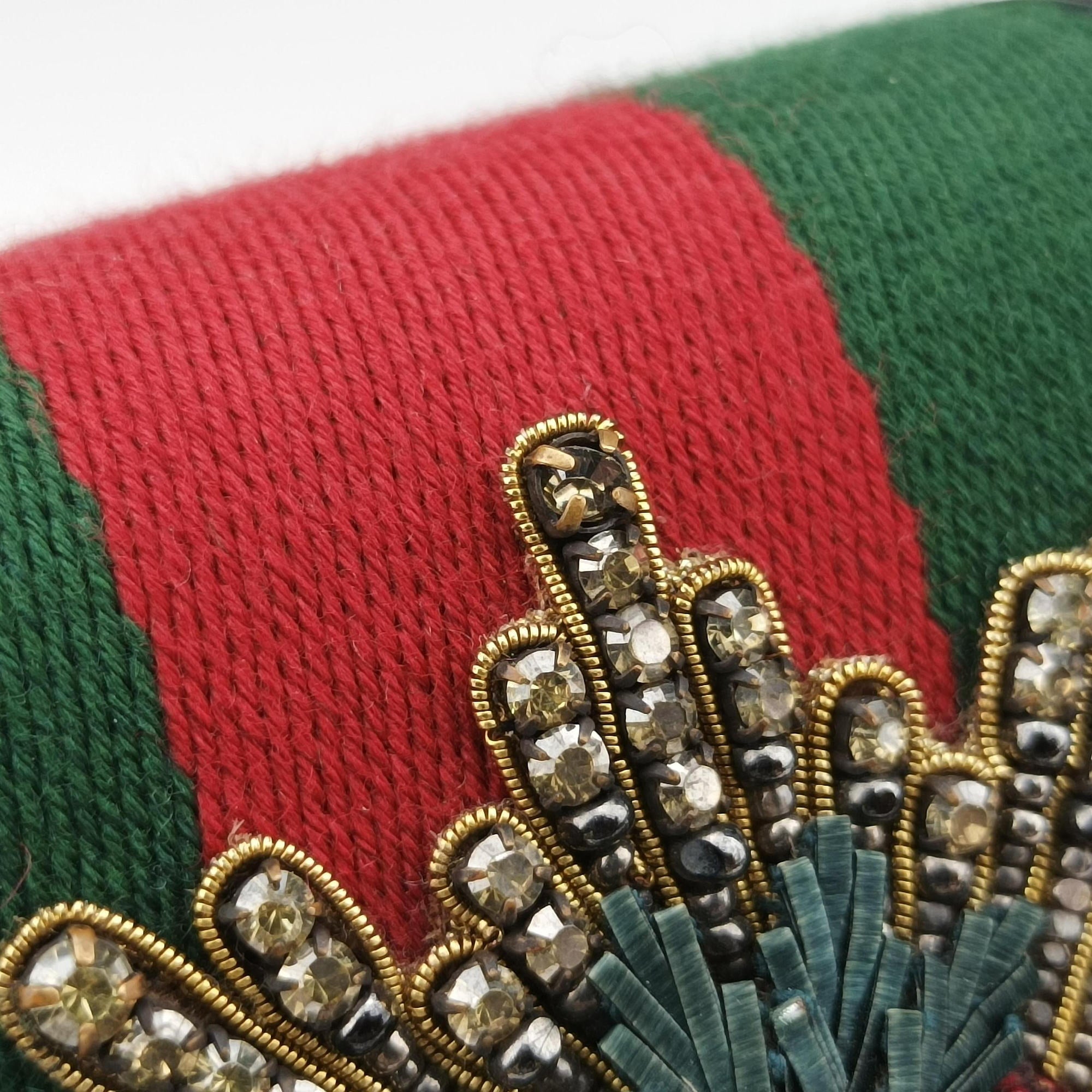 Pre-owned Gucci Peony Strawberry Black×Multicolor Leather 432280 shoulderbag | stylenewstar