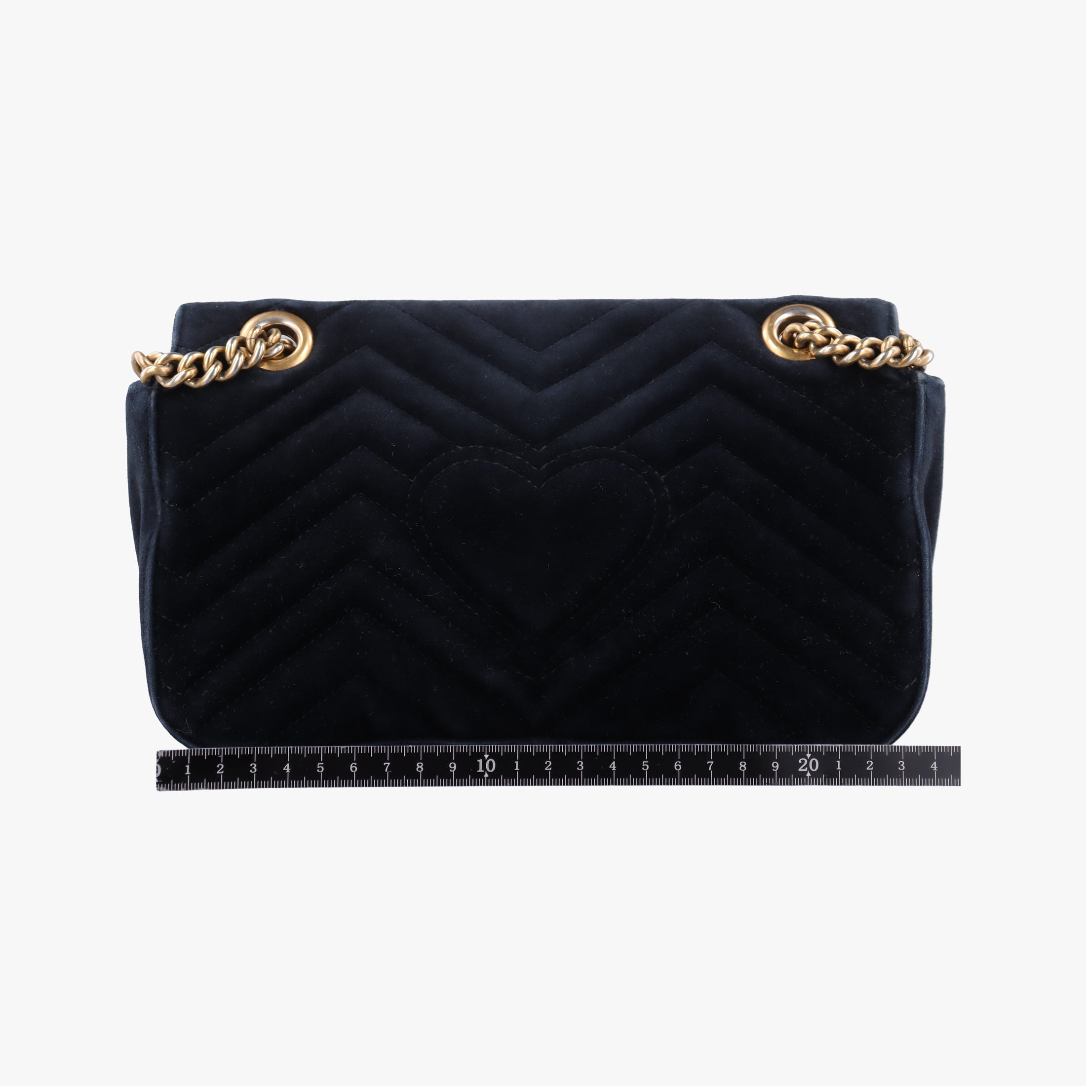 Secondhand Gucci GG Marmont Black velour 443497 shoulderbag | stylenewstar
