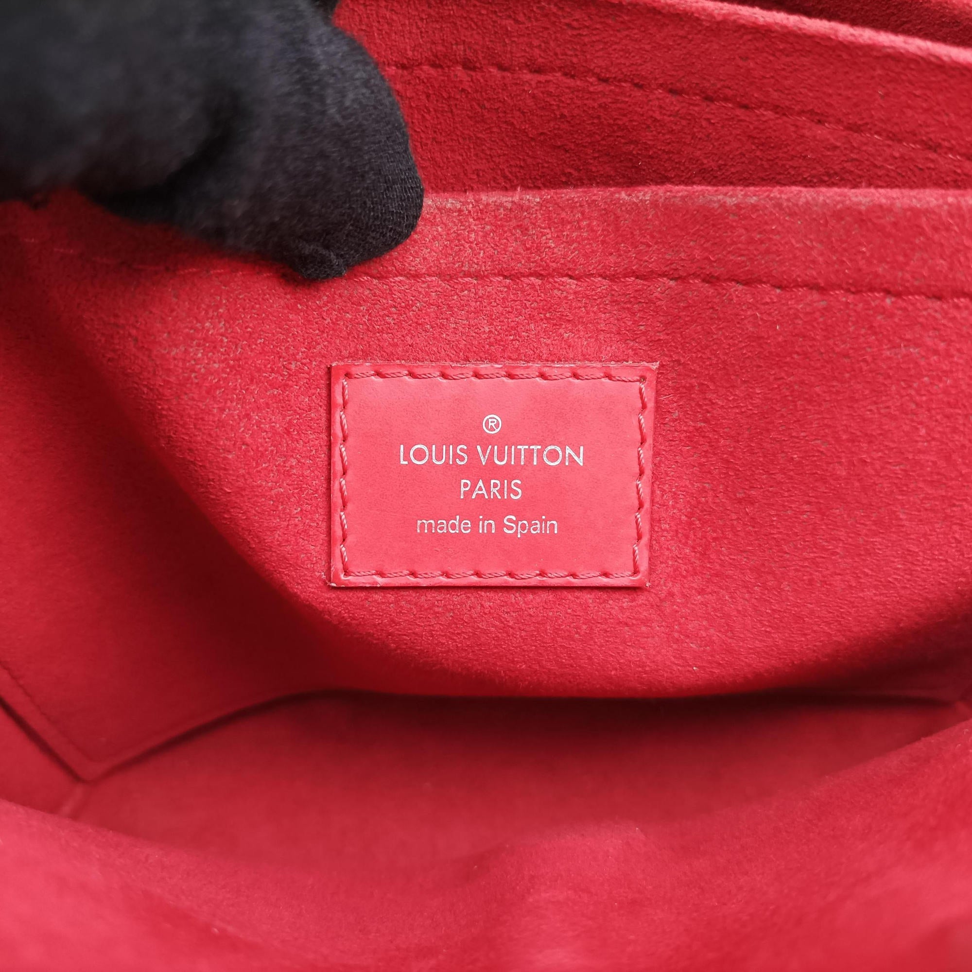 Pre-owned Louis Vuitton SAINT MICHEL Brown×COQUELICOT Monogram Canvas×epi M44031 shoulderbag | stylenewstar