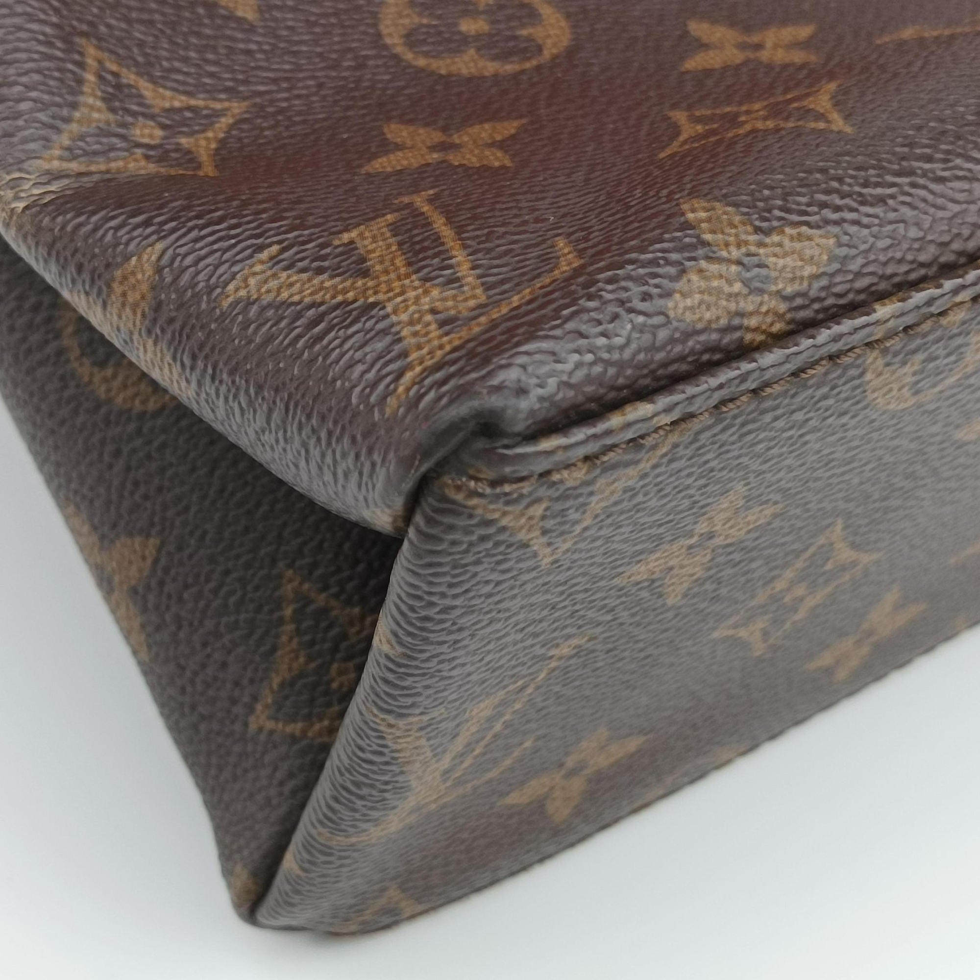 Pre-owned Louis Vuitton SAINT MICHEL Brown×COQUELICOT Monogram Canvas×epi M44031 shoulderbag | stylenewstar