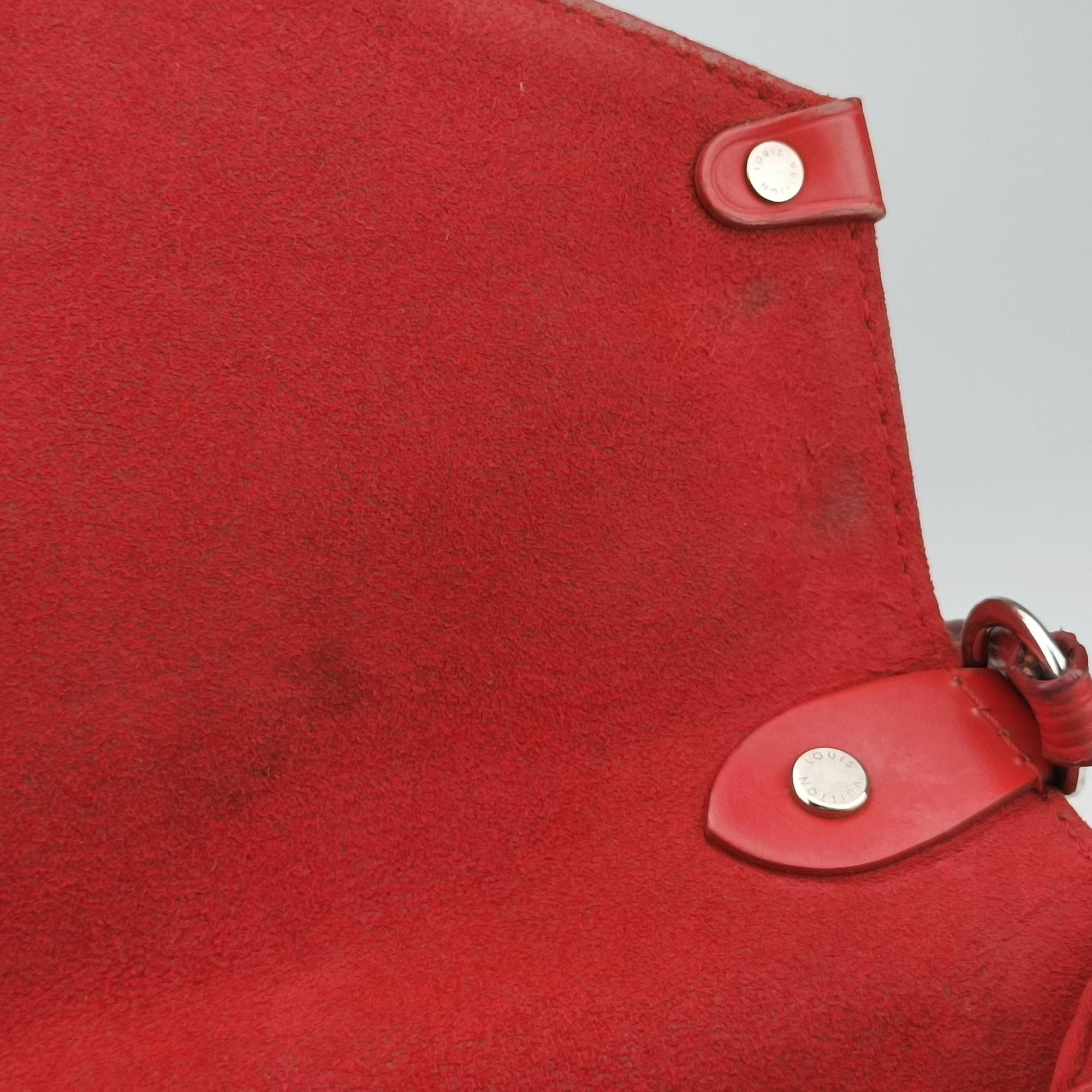 Pre-owned Louis Vuitton SAINT MICHEL Brown×COQUELICOT Monogram Canvas×epi M44031 shoulderbag | stylenewstar