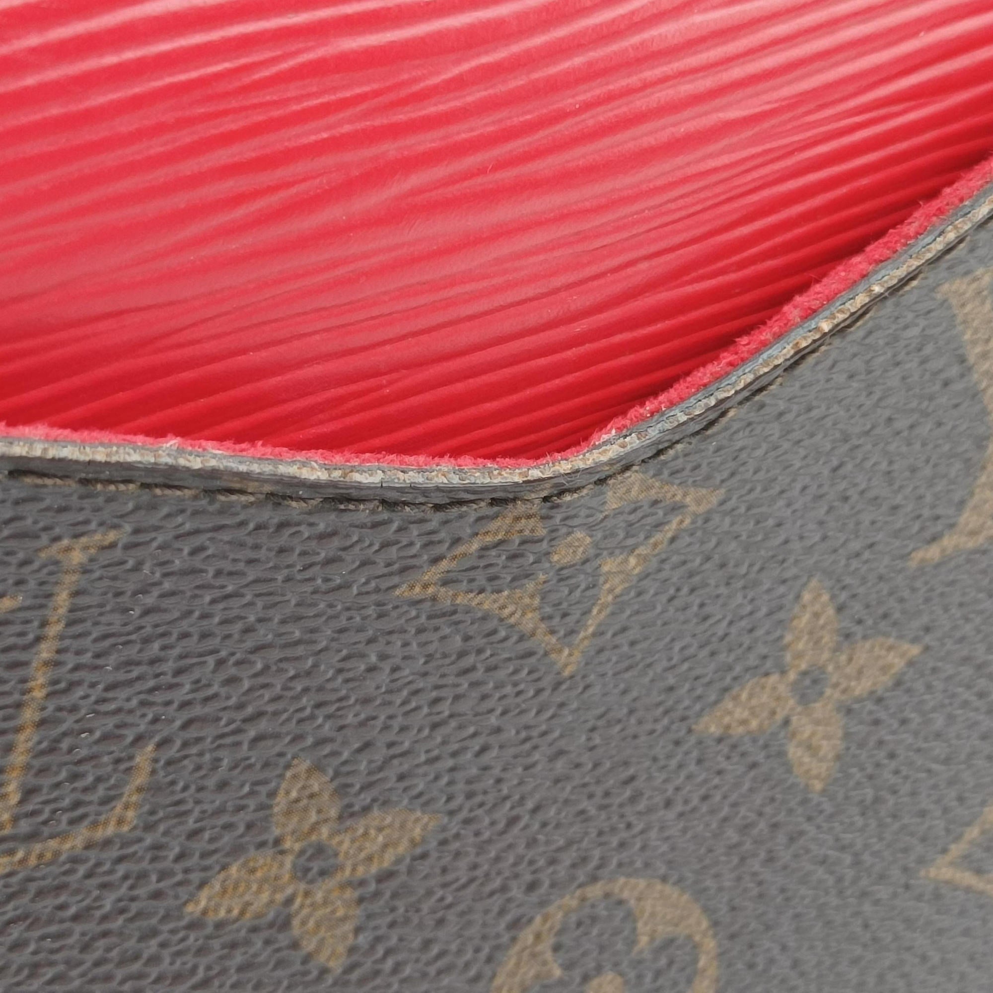 Pre-owned Louis Vuitton SAINT MICHEL Brown×COQUELICOT Monogram Canvas×epi M44031 shoulderbag | stylenewstar